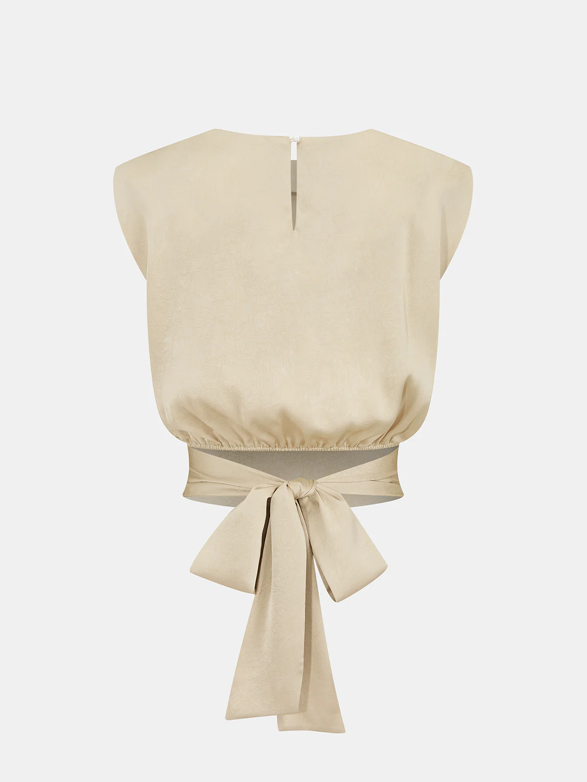 Sleeveless Tie-Waist Top & Wide-Leg Pants Set - Image 3