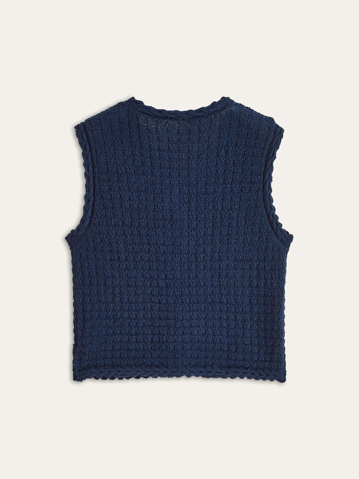 Sleeveless V-Neck Buttoned Vest - Image 8