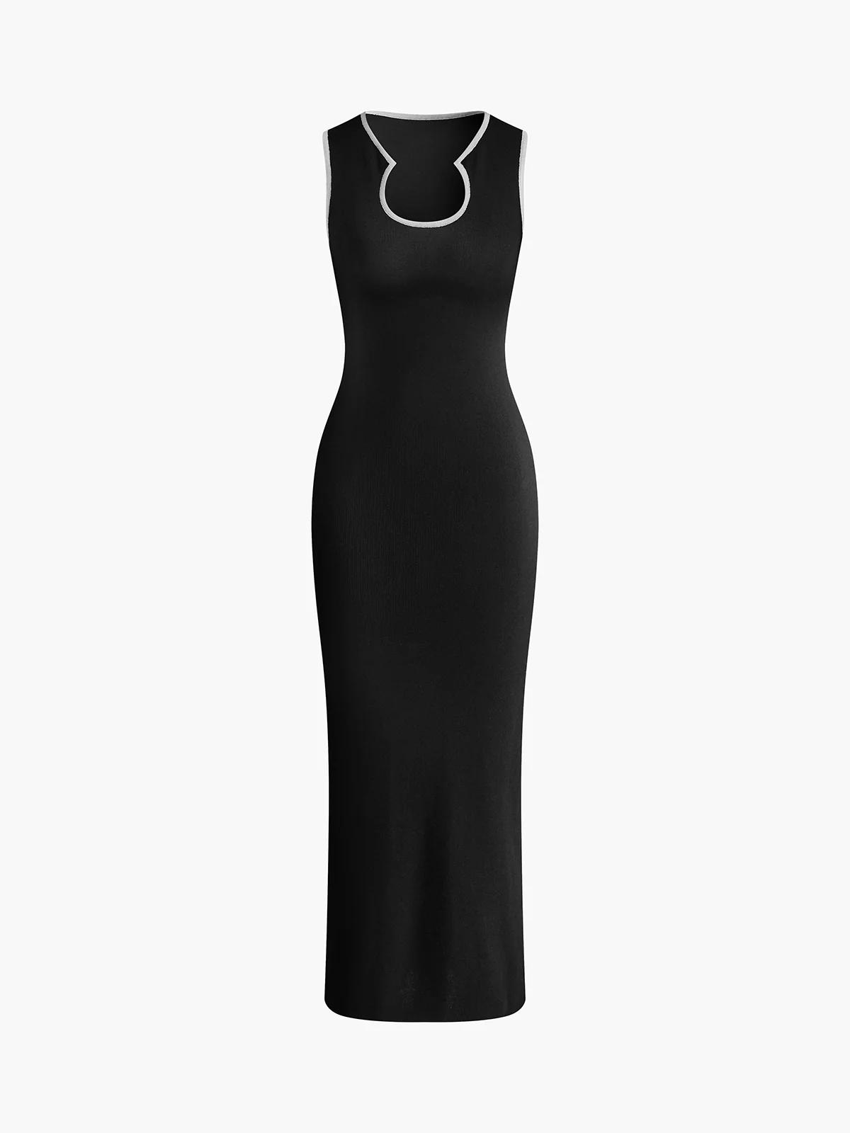Slim Fit Contrast Binding Sweater Dress - Image 2