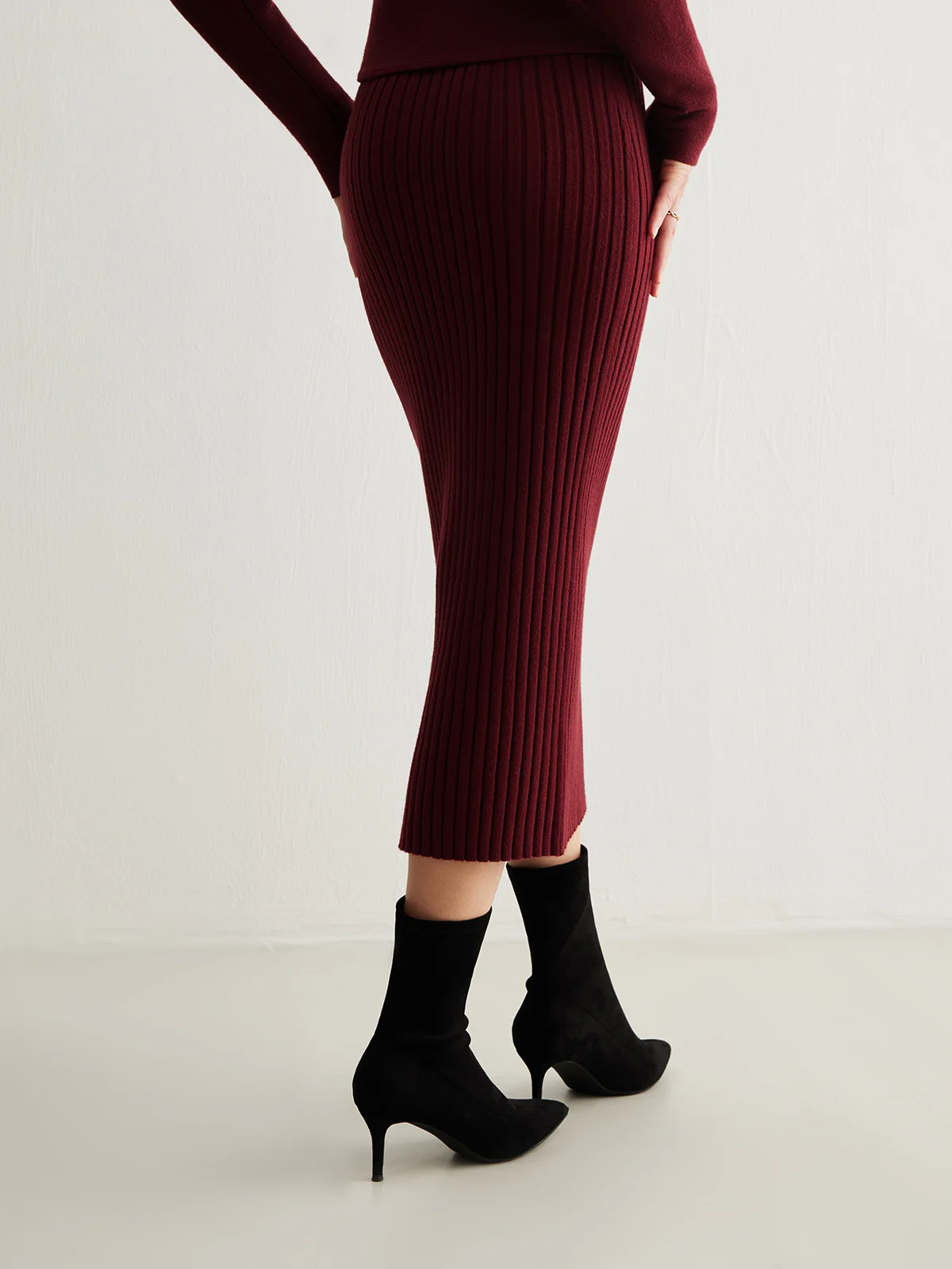 Slingback Heel Suede Ankle Boots - Image 5