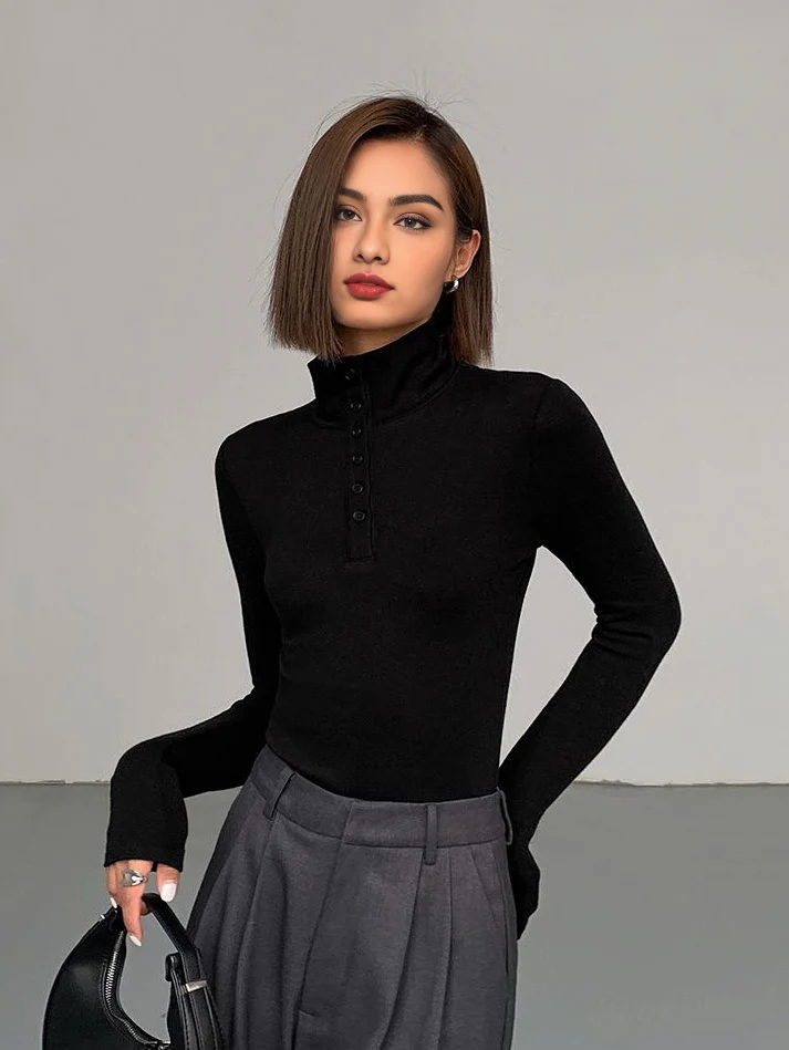 Slinky Button-up Long Sleeve Shirt - Image 2
