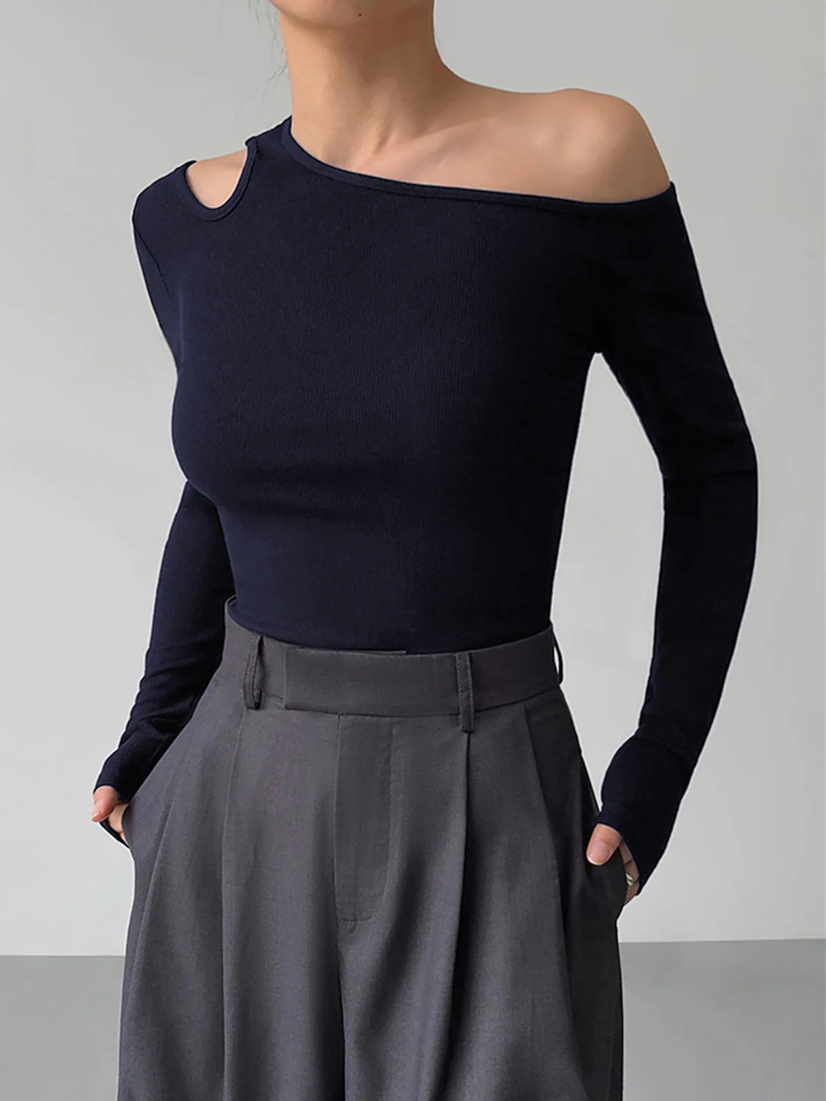 Slinky Cutout Knit Top - Image 7