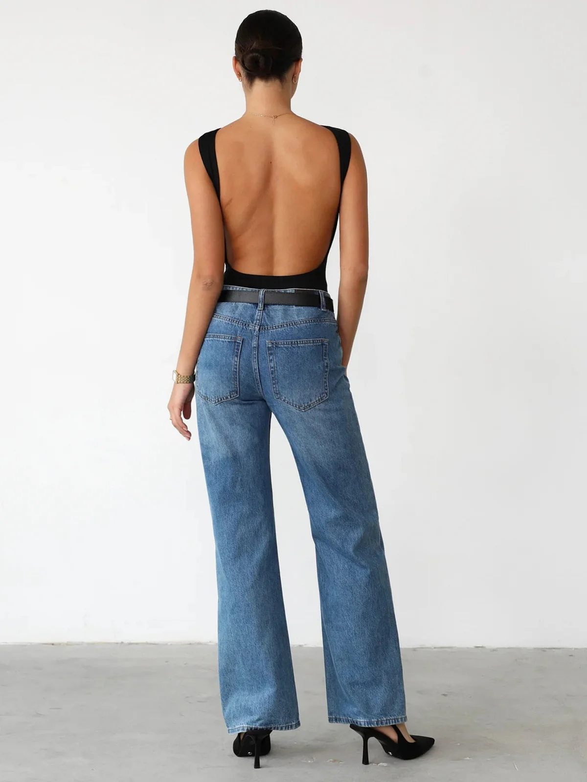 Slinky Open Back Sleeveless Bodysuit - Image 4