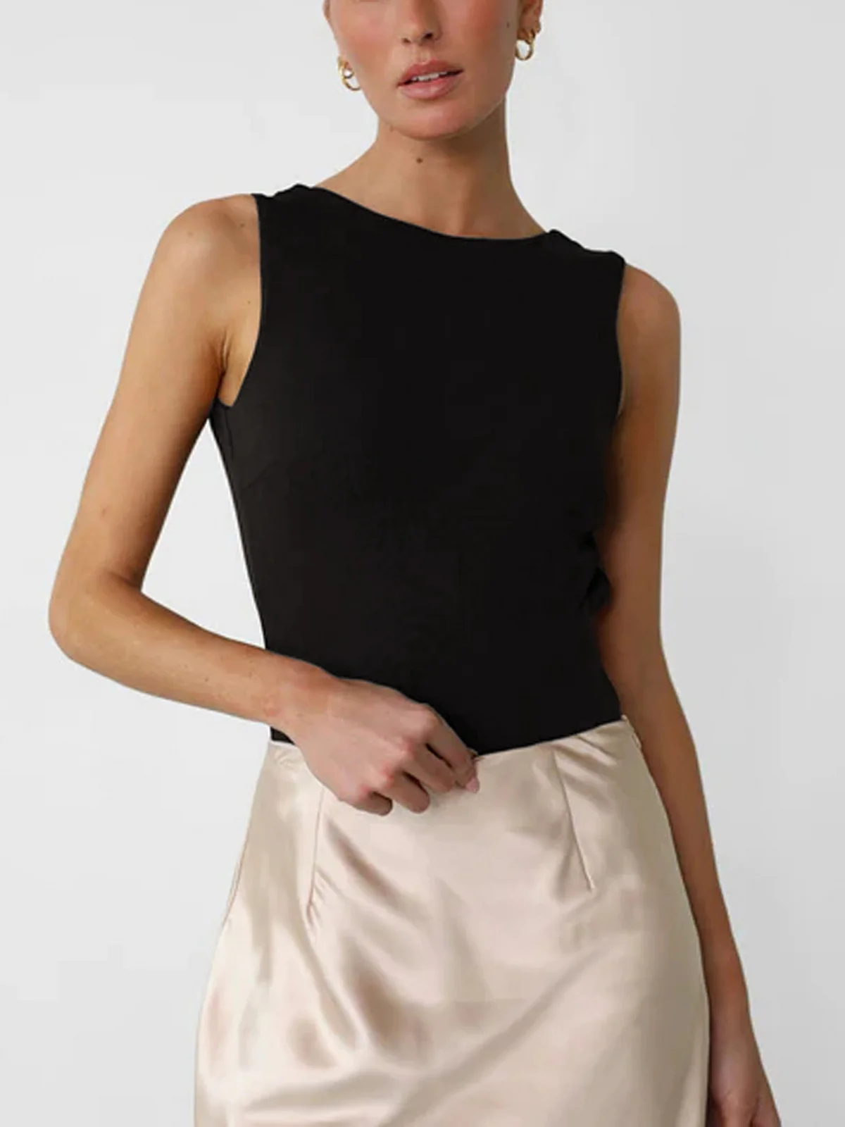 Slinky Open Back Sleeveless Bodysuit - Image 5