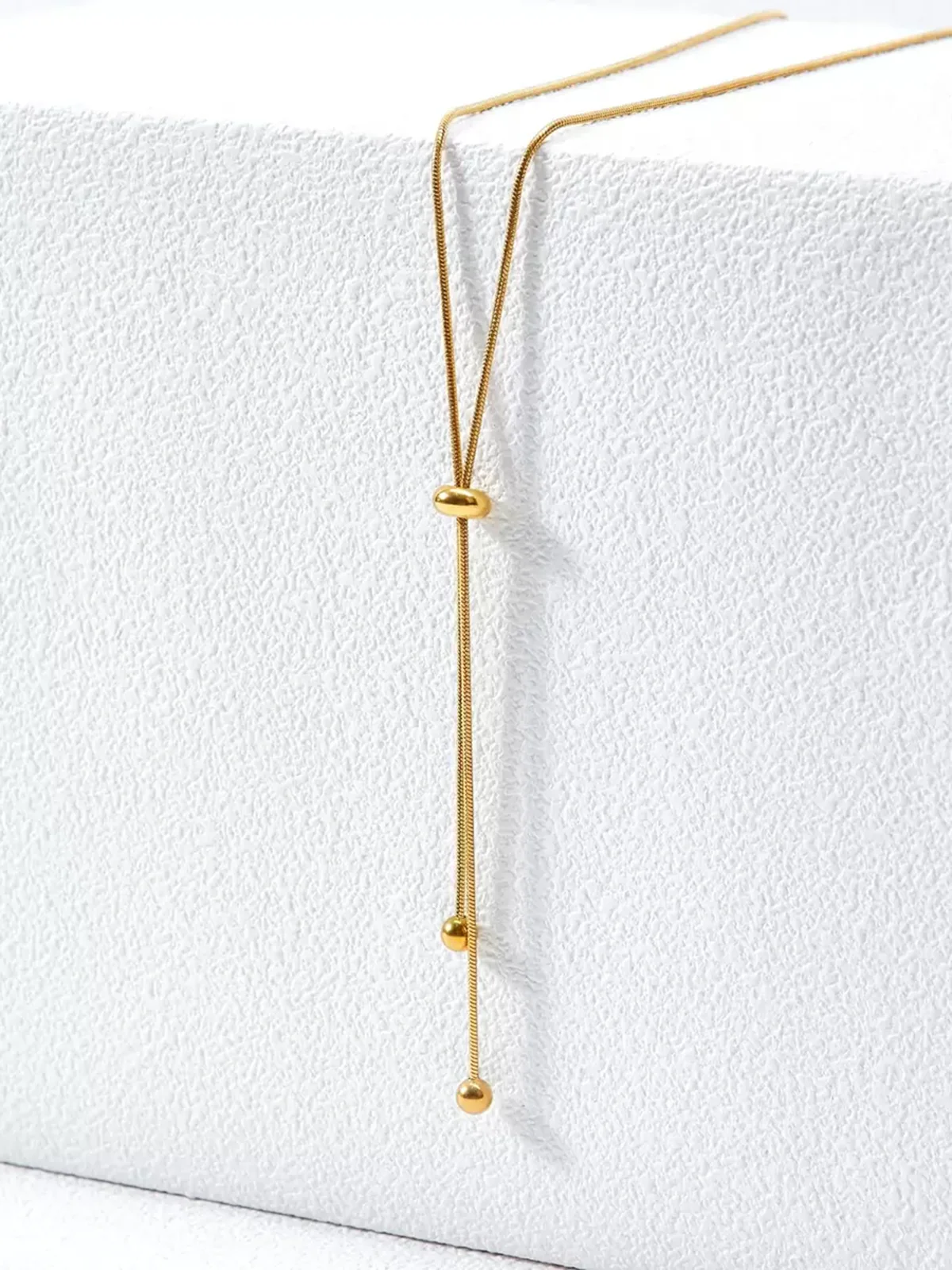 Snake Chain Lariat Necklace