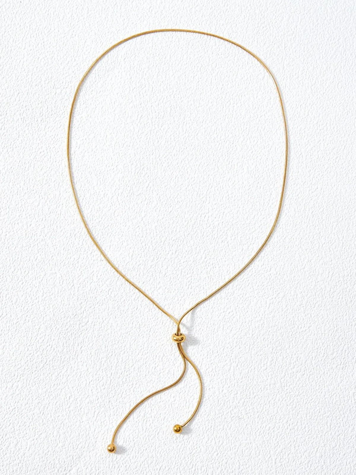 Snake Chain Lariat Necklace - Image 3
