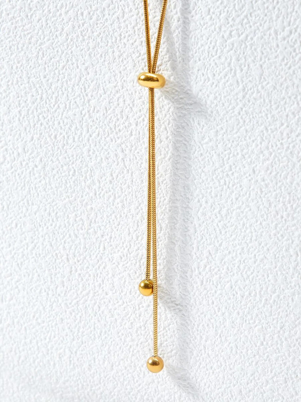 Snake Chain Lariat Necklace - Image 4