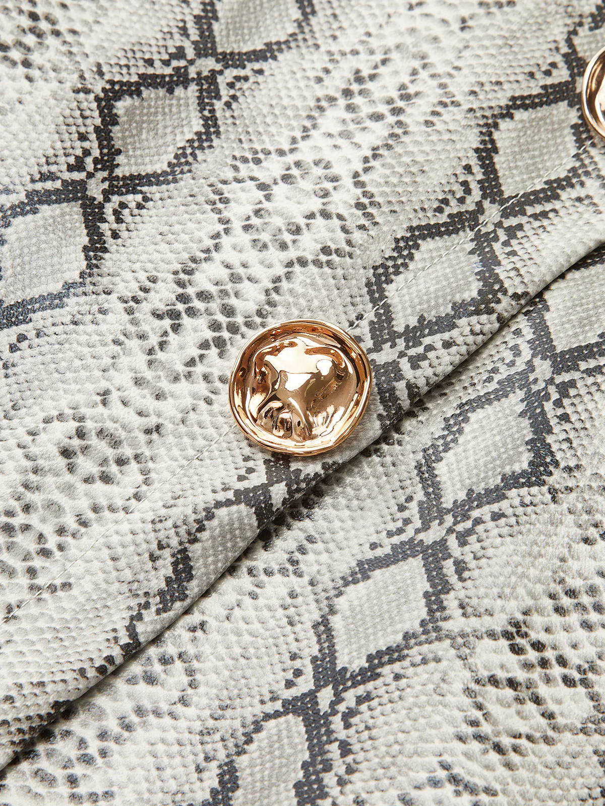 Snake Print Asymmetric PU Leather Mini Skirt - Image 4