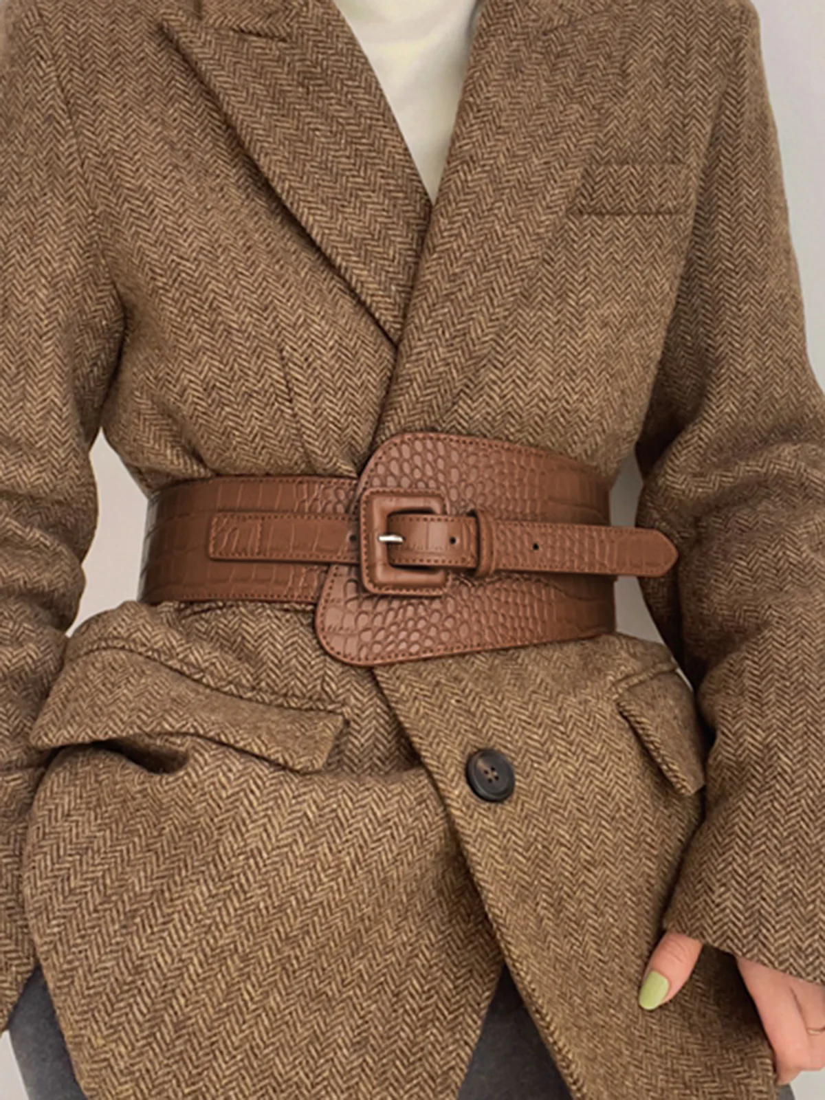 Snakeskin Leather Belt - Image 2