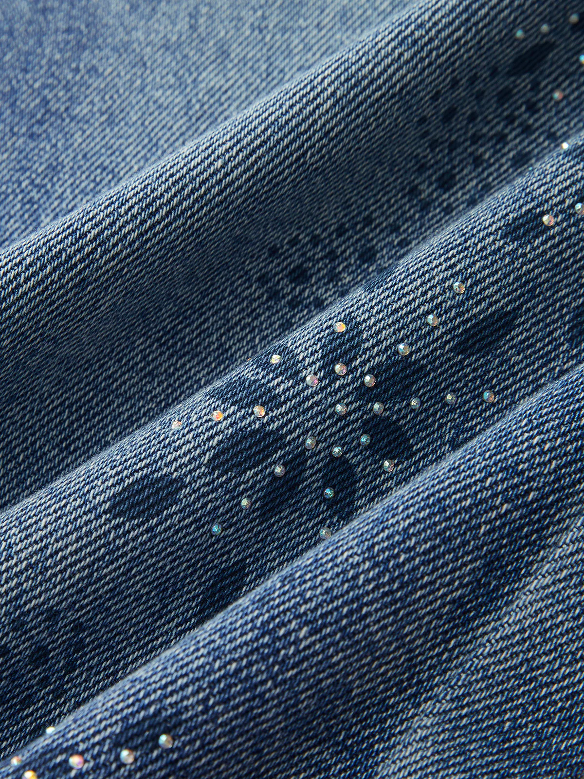 Snowflake Rhinestone Straight-Leg Jeans - Image 3