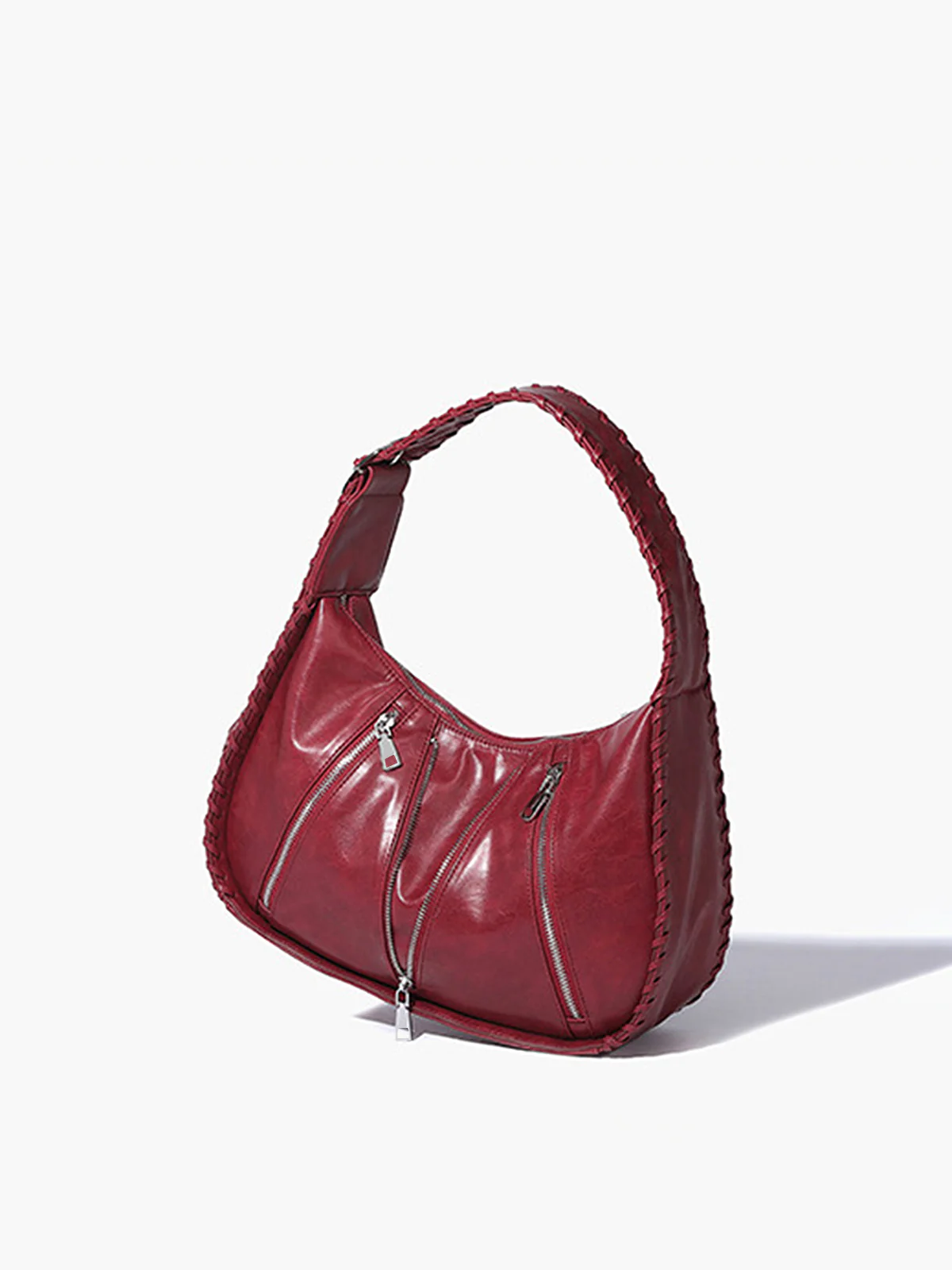 Soft-Buckle Zip-Decor Armpit Bag - Image 2