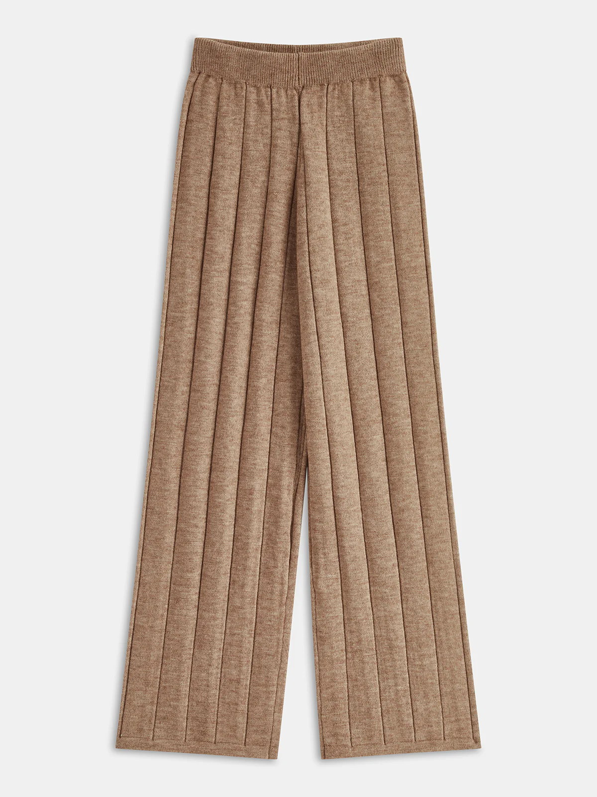 Soft Wide Rib Exposed Seam Jumper And Wide Leg Co-ord - Image 3