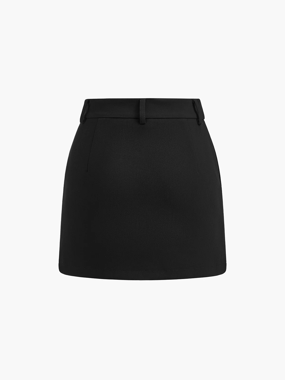 Solid A-Line Short Skirt - Image 6