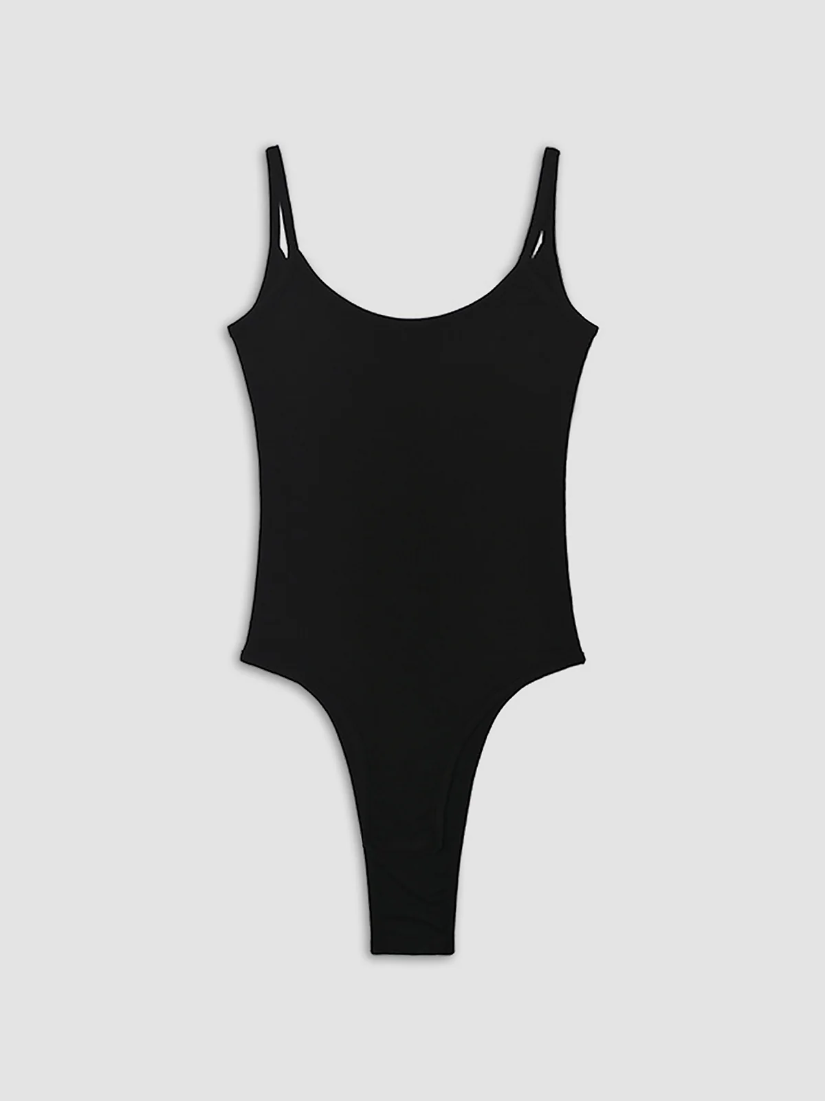 Solid Open Back Cutout Clip Bodysuit - Image 4