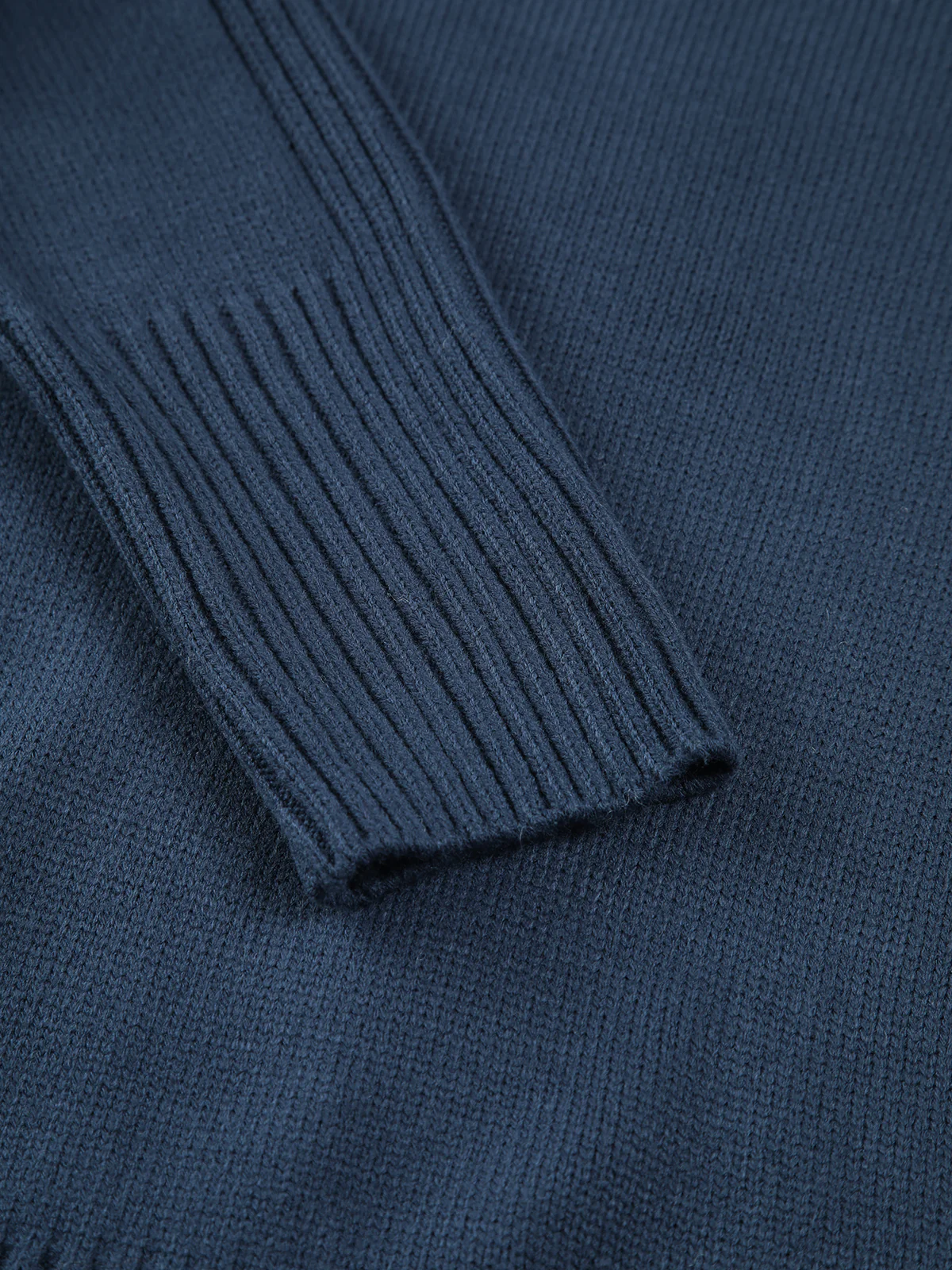 Solid High Neck Knit Sweater - Image 6
