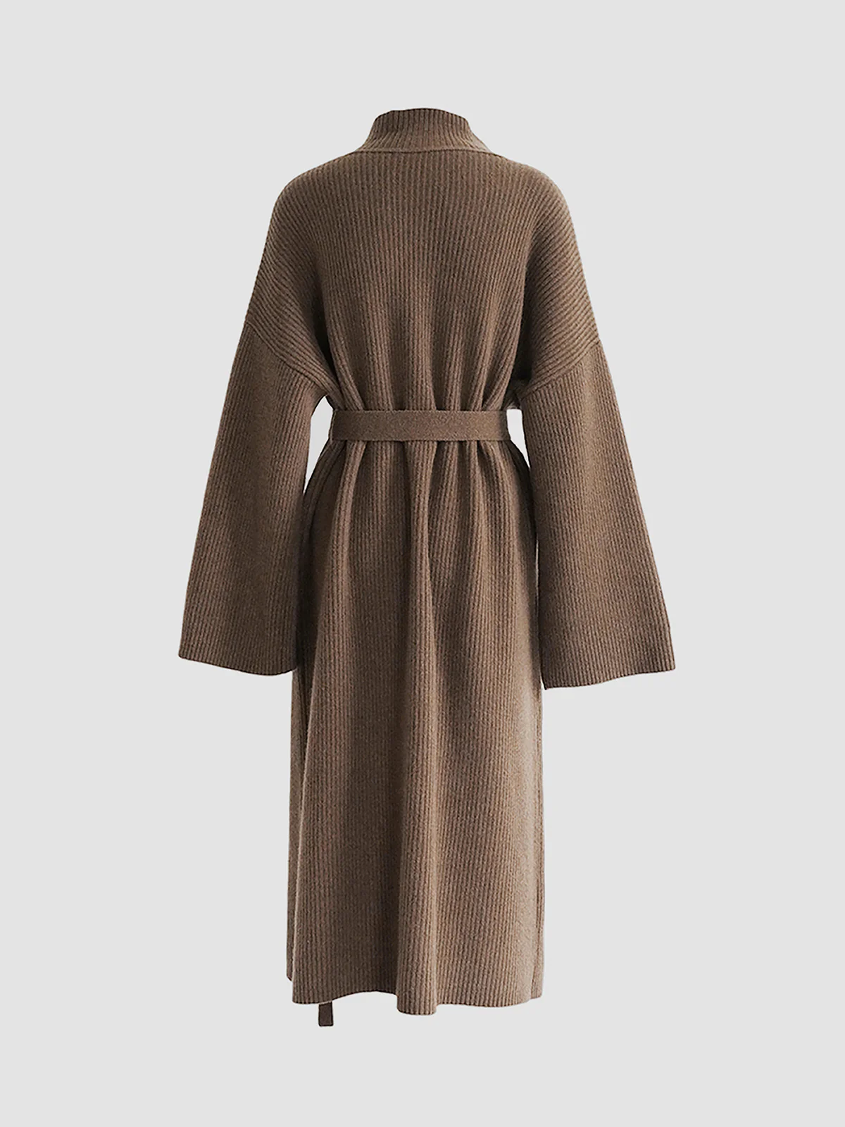 Solid Knit Trench Coat - Image 4