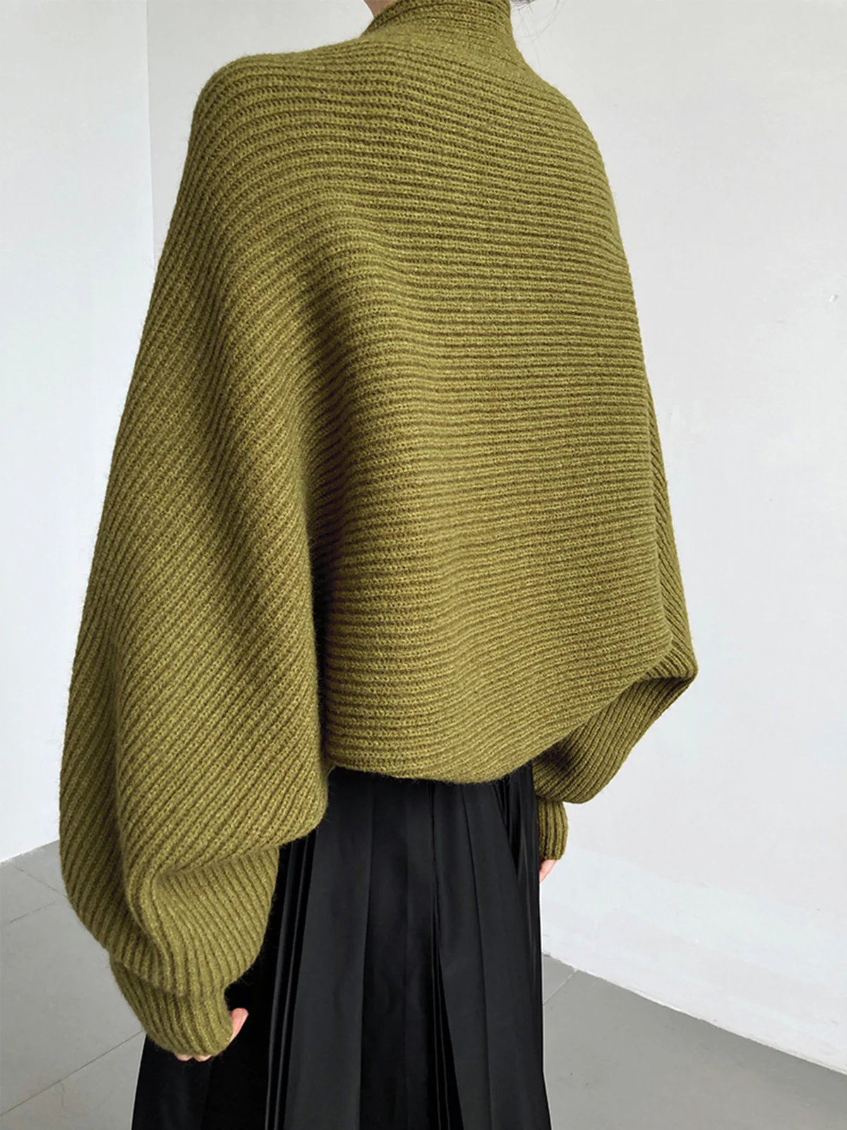 Solid Open-Front Shrug Sweater - Image 4