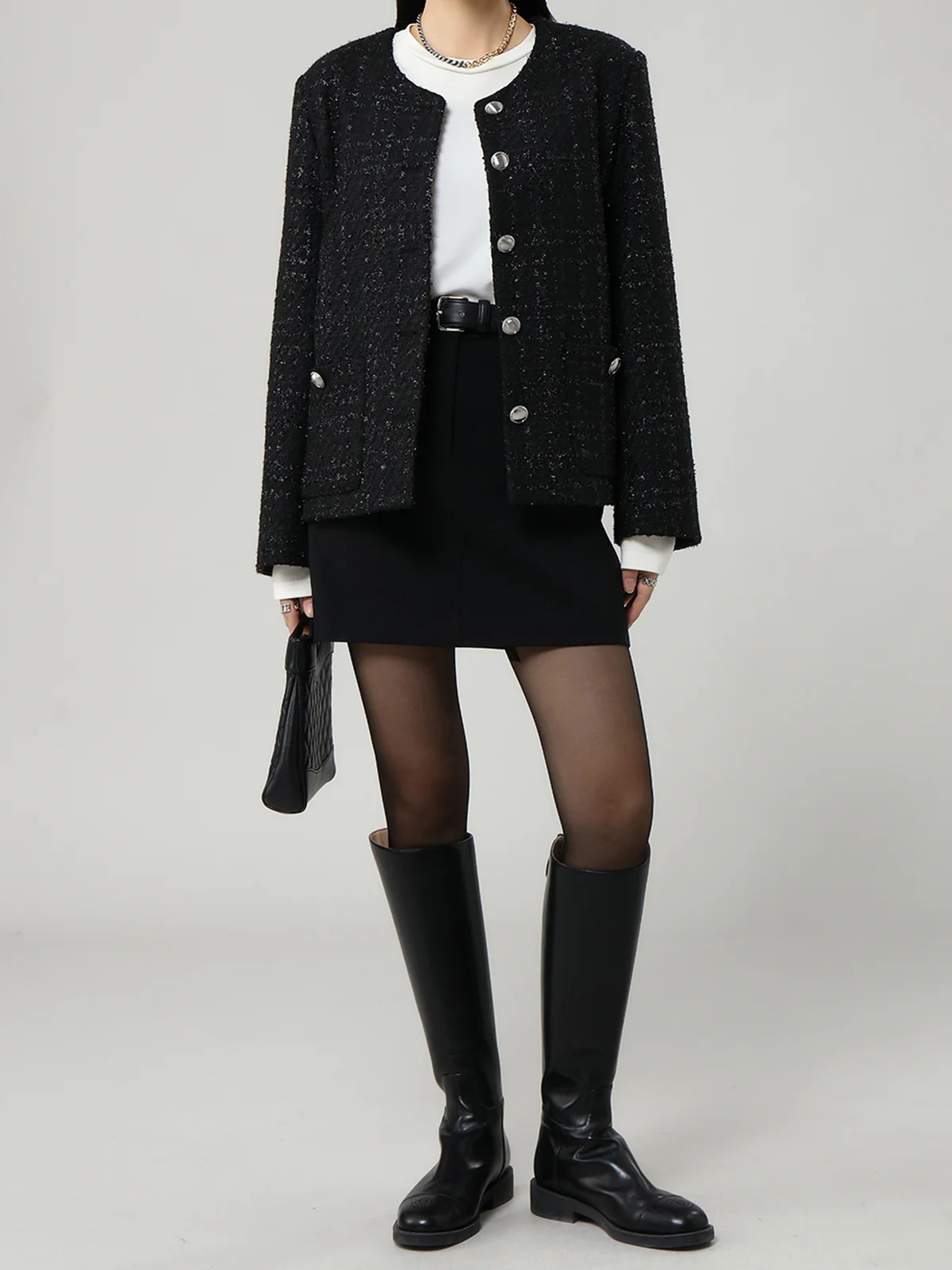 Solid Pocket Mini Skirt - Image 3