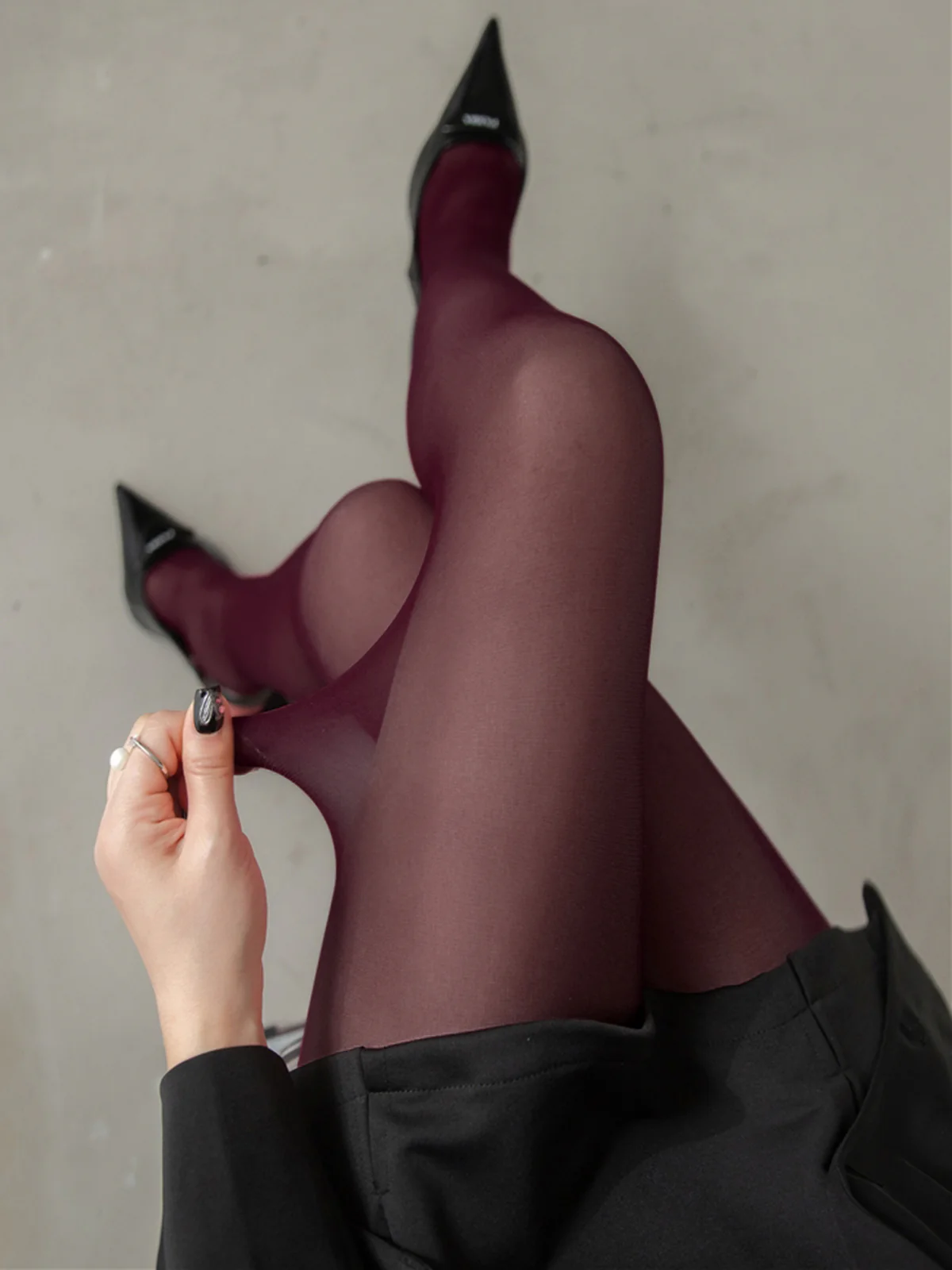 Solid Sheer Tights - Image 2