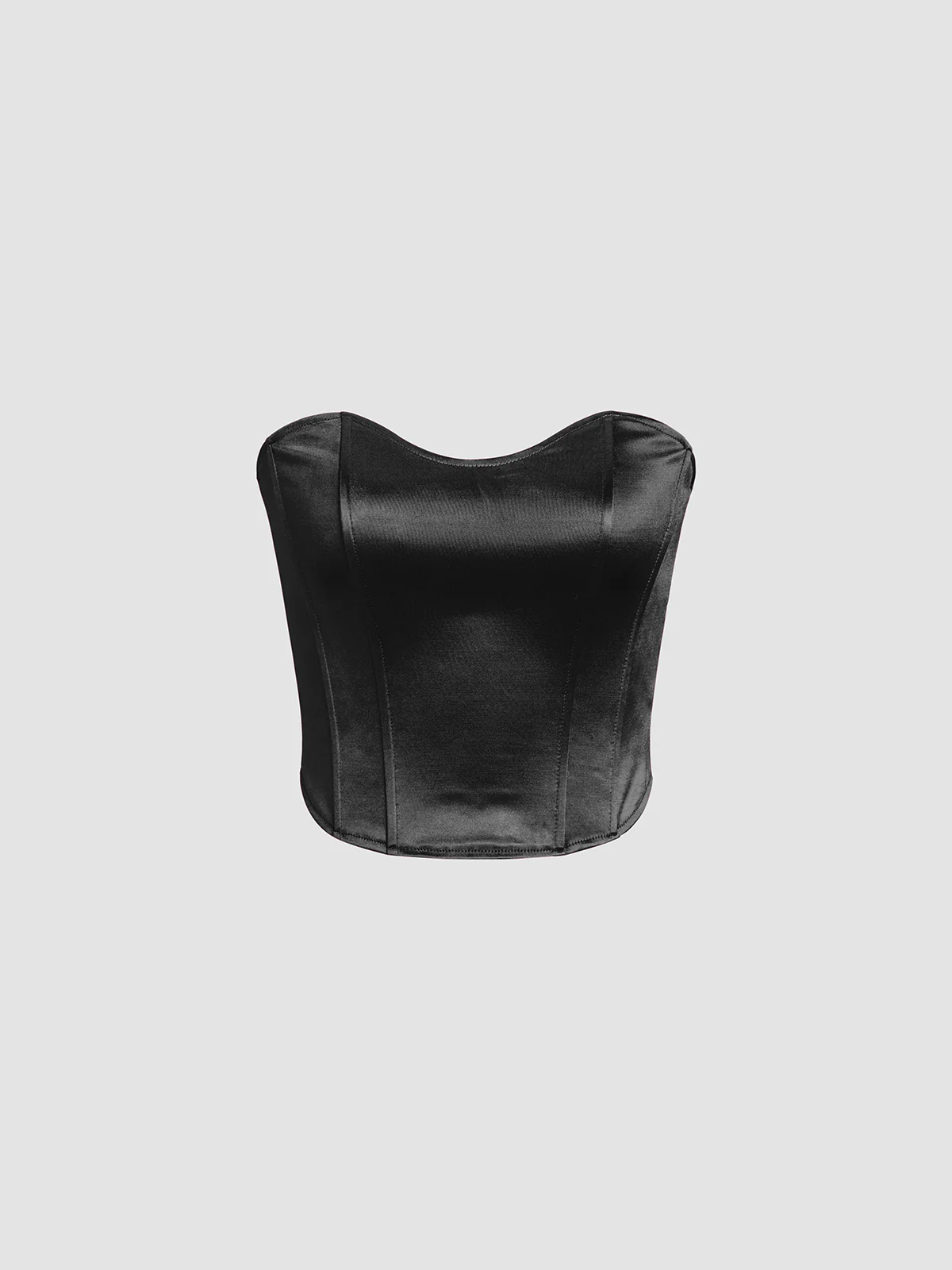 Solid Tube Corset Top - Image 4