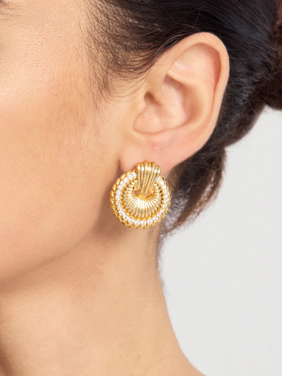 Spiral Rope Crystal Earrings