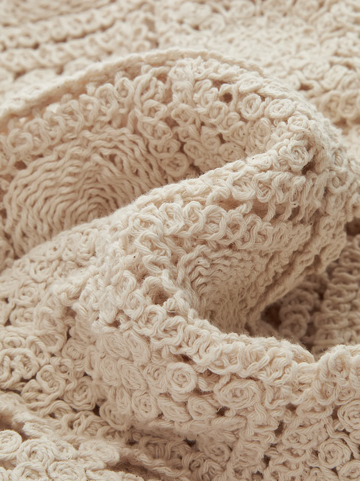 Square Crochet Button-Front Knit Vest - Image 3