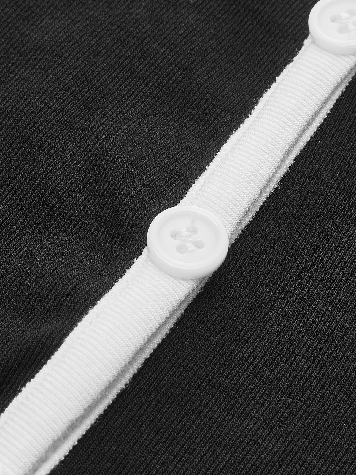 Square Neck Contrast Trim Long Sleeve Knit Shirt - Image 8