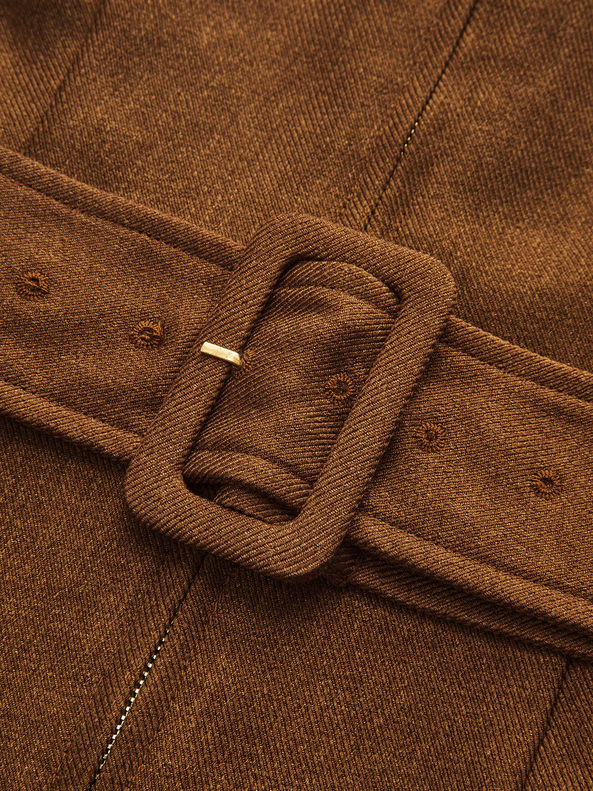 Square Neck Zip Front Belted Vest - Image 4