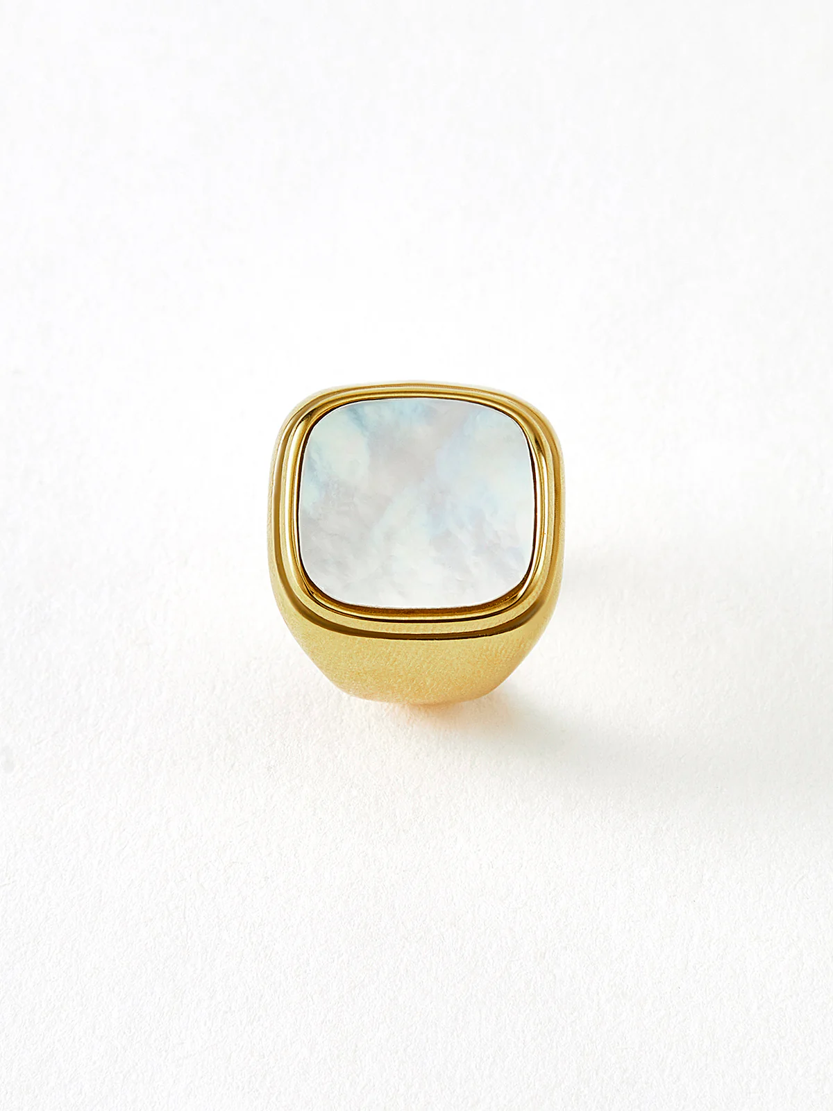 Square Shell Signet Ring - Image 3
