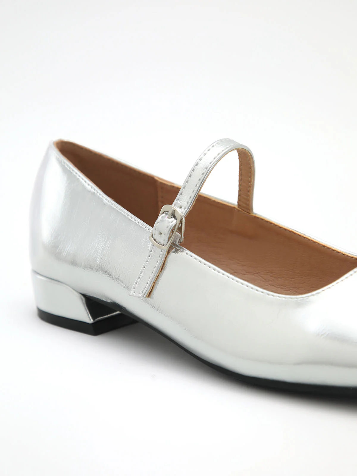 Square Toe Block Heel Mary Jane Shoes - Image 3