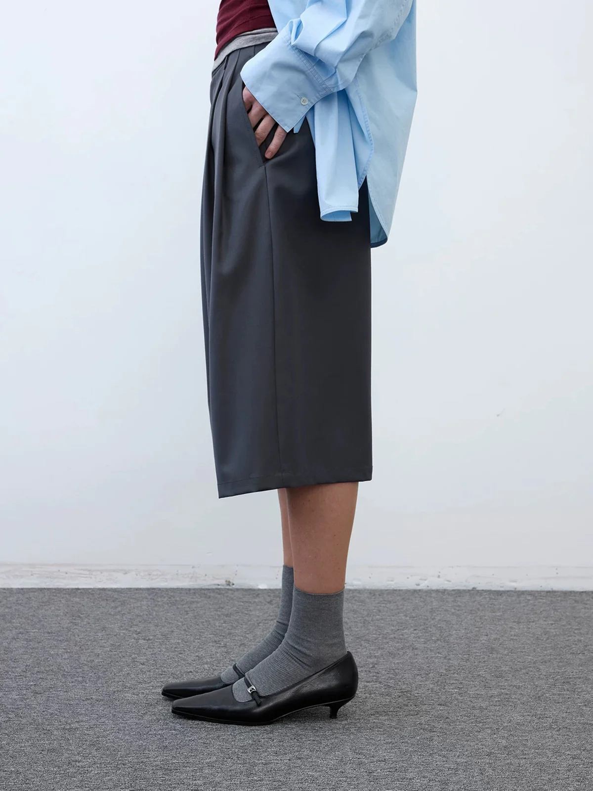 Square Toe Mary Jane Pumps - Image 5