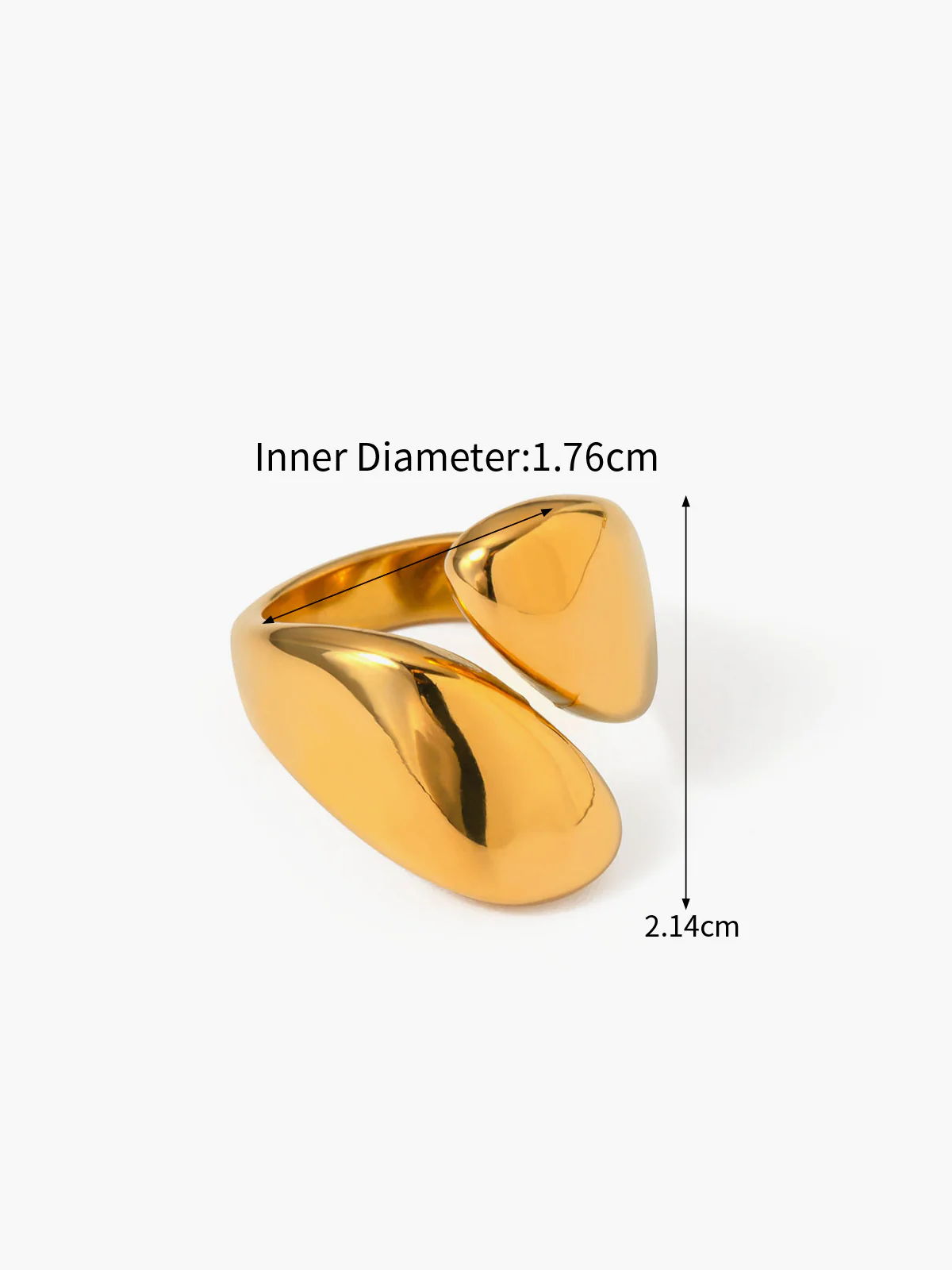 Oversize Heart Love Ring - Image 3