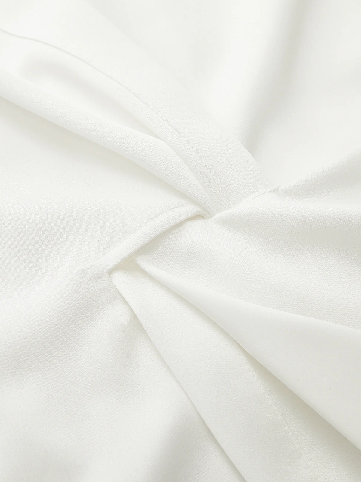 Stand Collar Belted Ruffled Shirt - Image 5