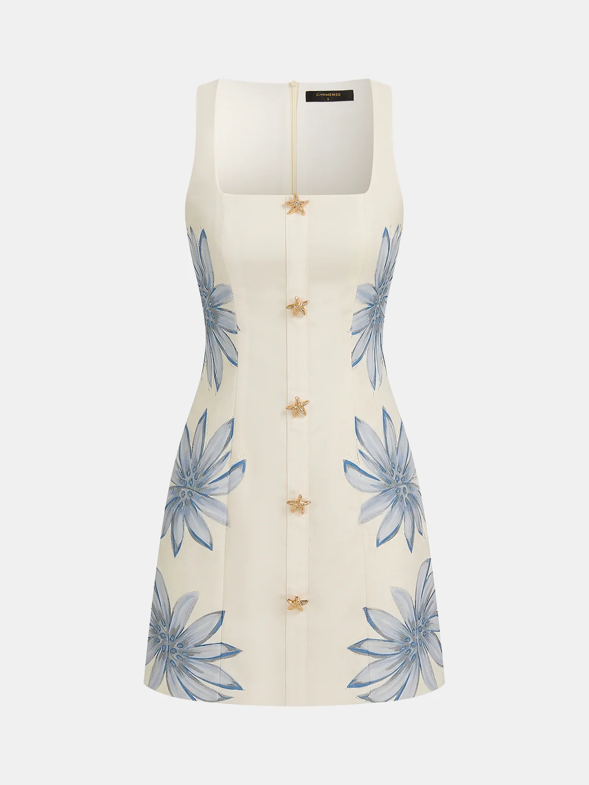 Starfish Detail Floral Print Sleeveless Mini Dress - Image 5