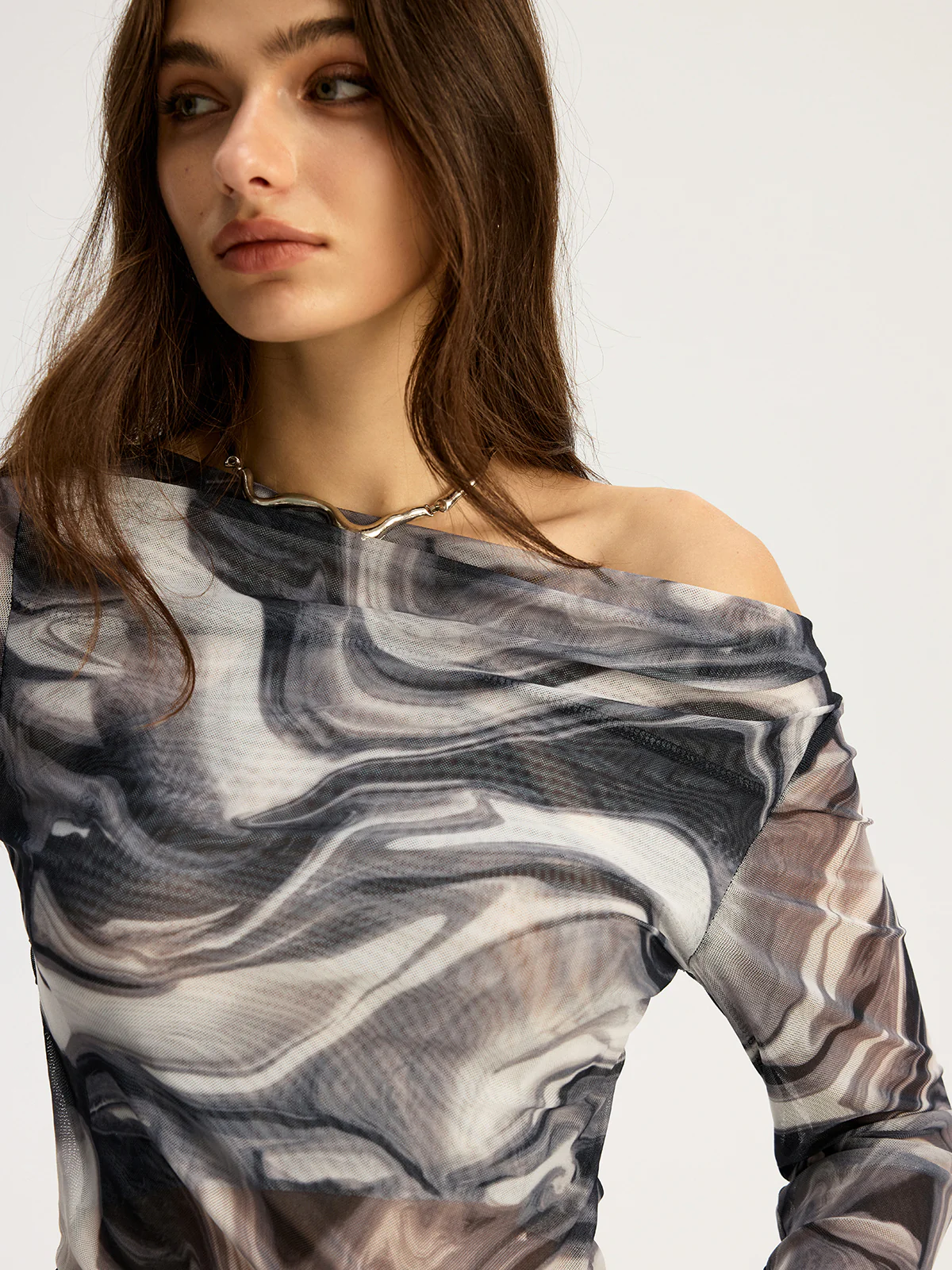 Stormy Mesh Off Shoulder Top - Image 4