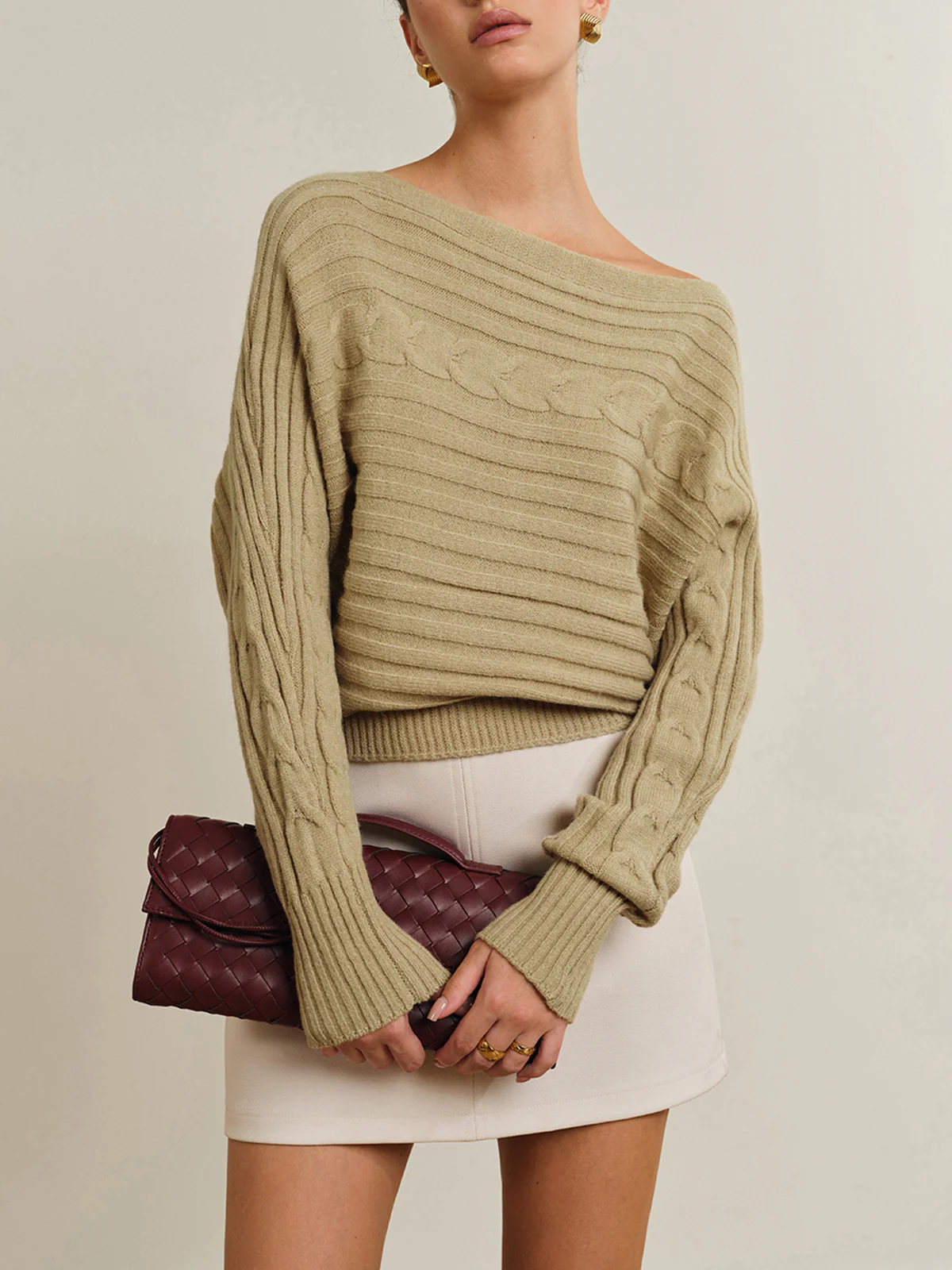 Straight Neck Twist Sweater - Image 8