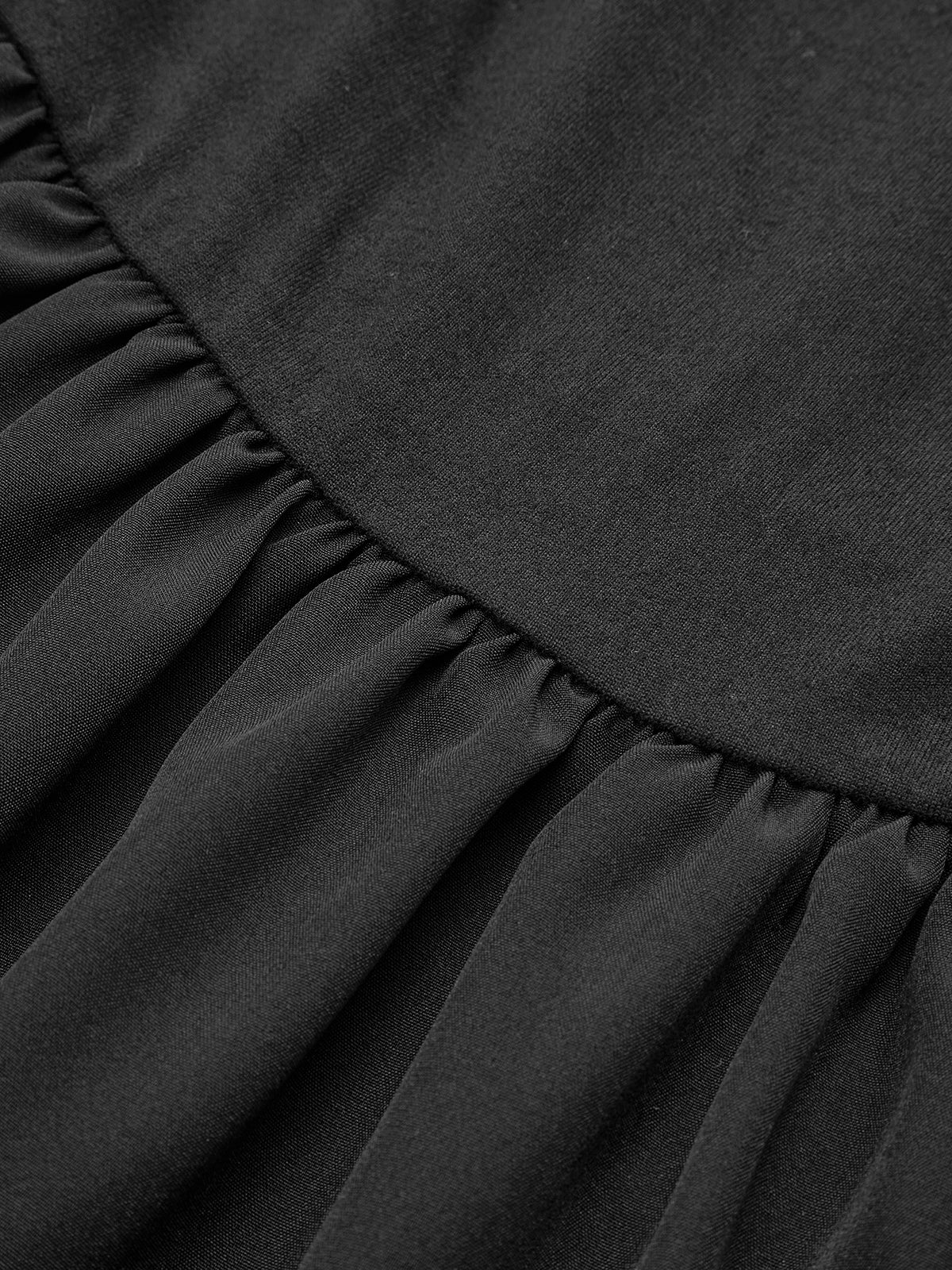Straight-Shoulder Bud Waist Jersey Dress - Image 4