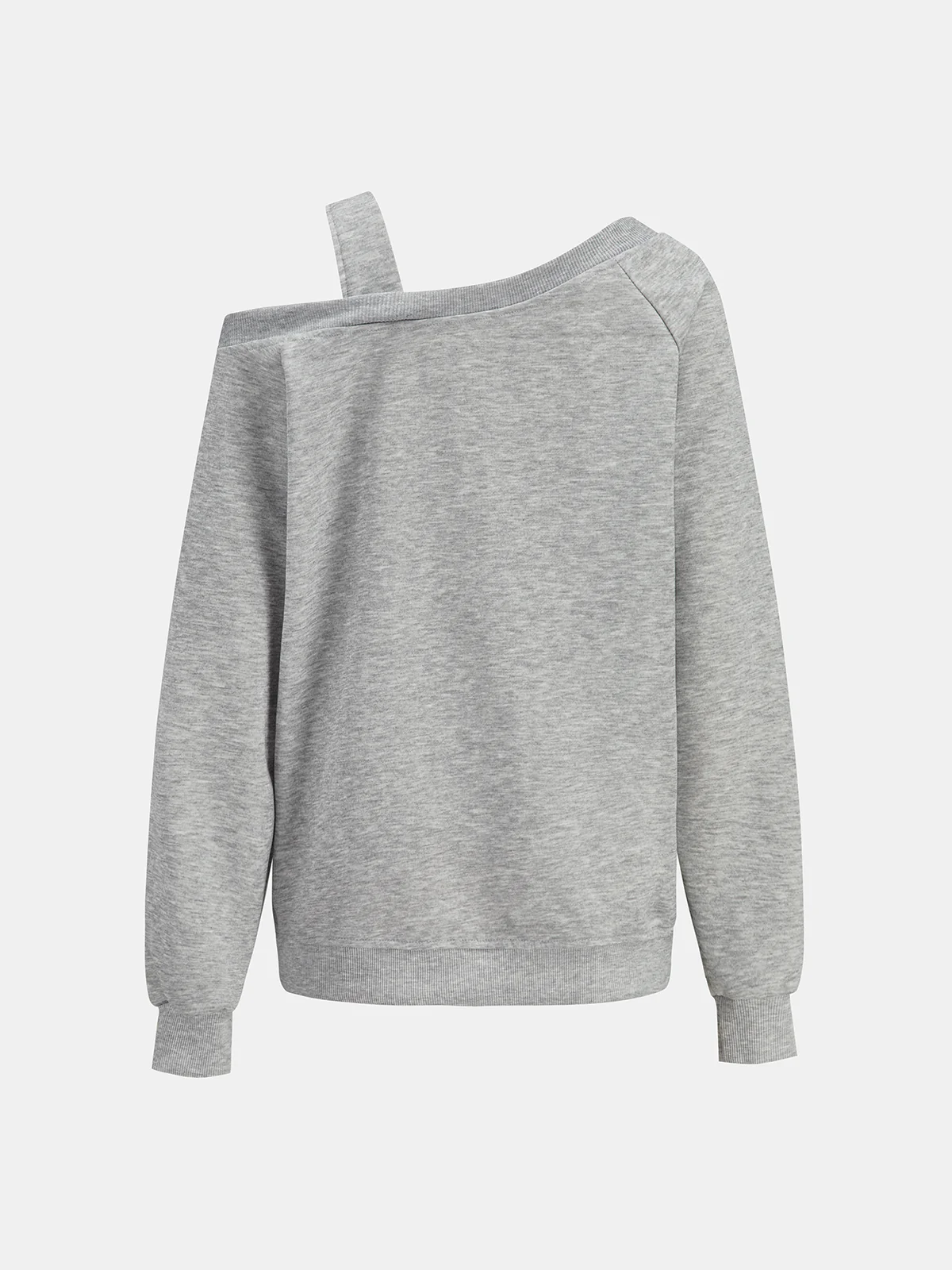 Strap Detail Off-Shoulder Sweatshirt - Image 2