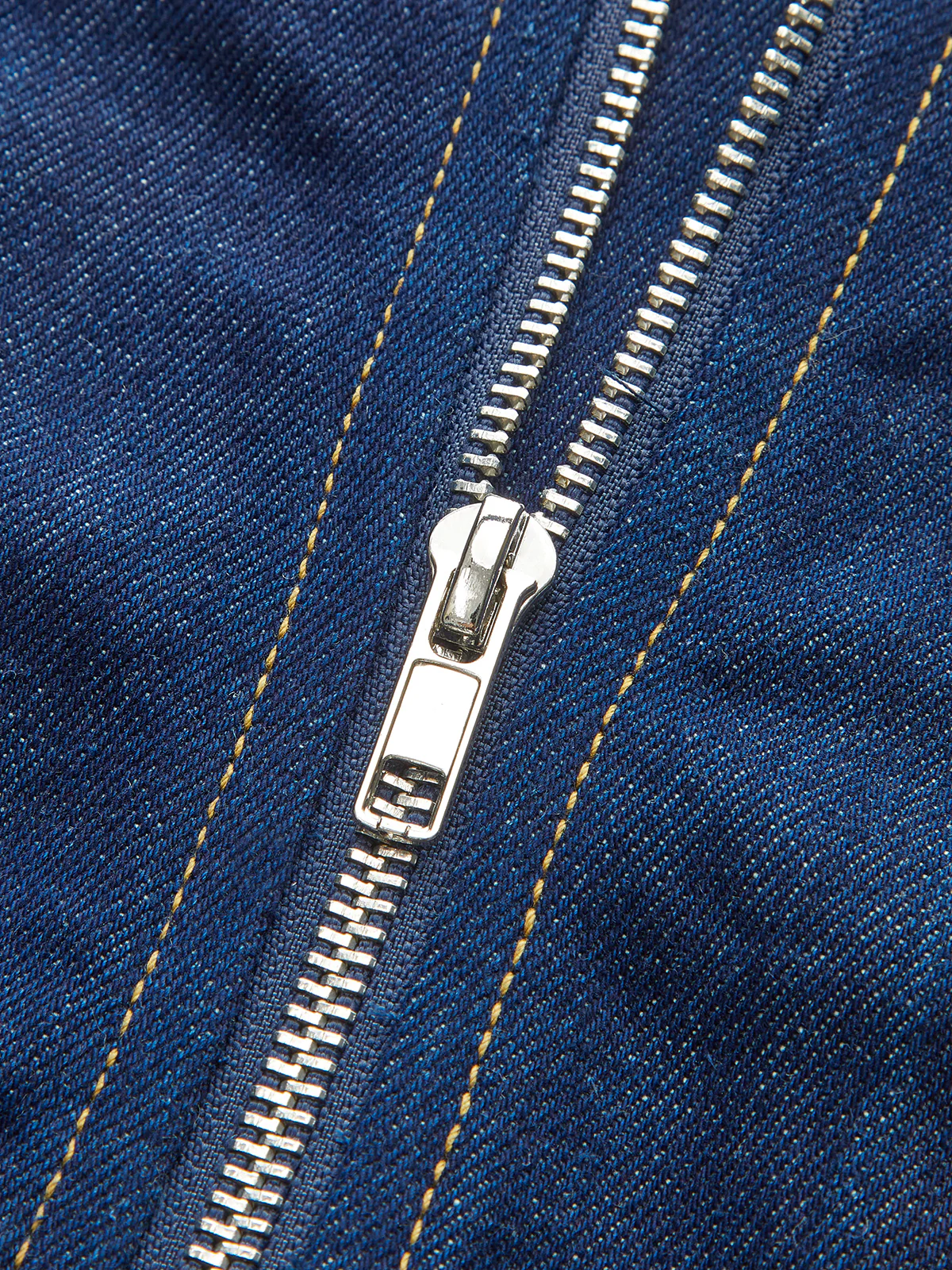 Strapless Denim Mini Dress with Decor Pockets - Image 3