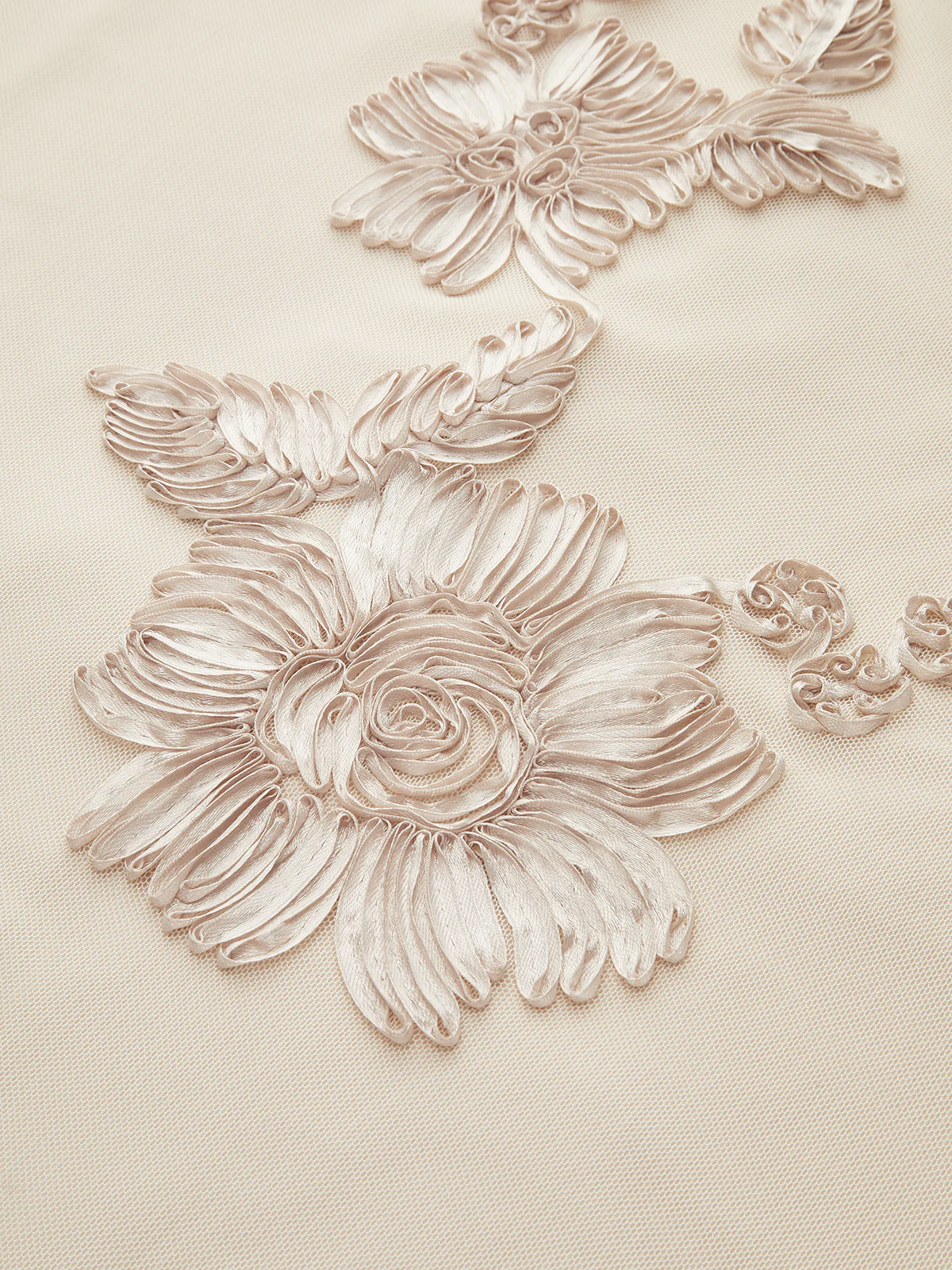 Strapless Floral Applique Mermaid Dress - Image 4