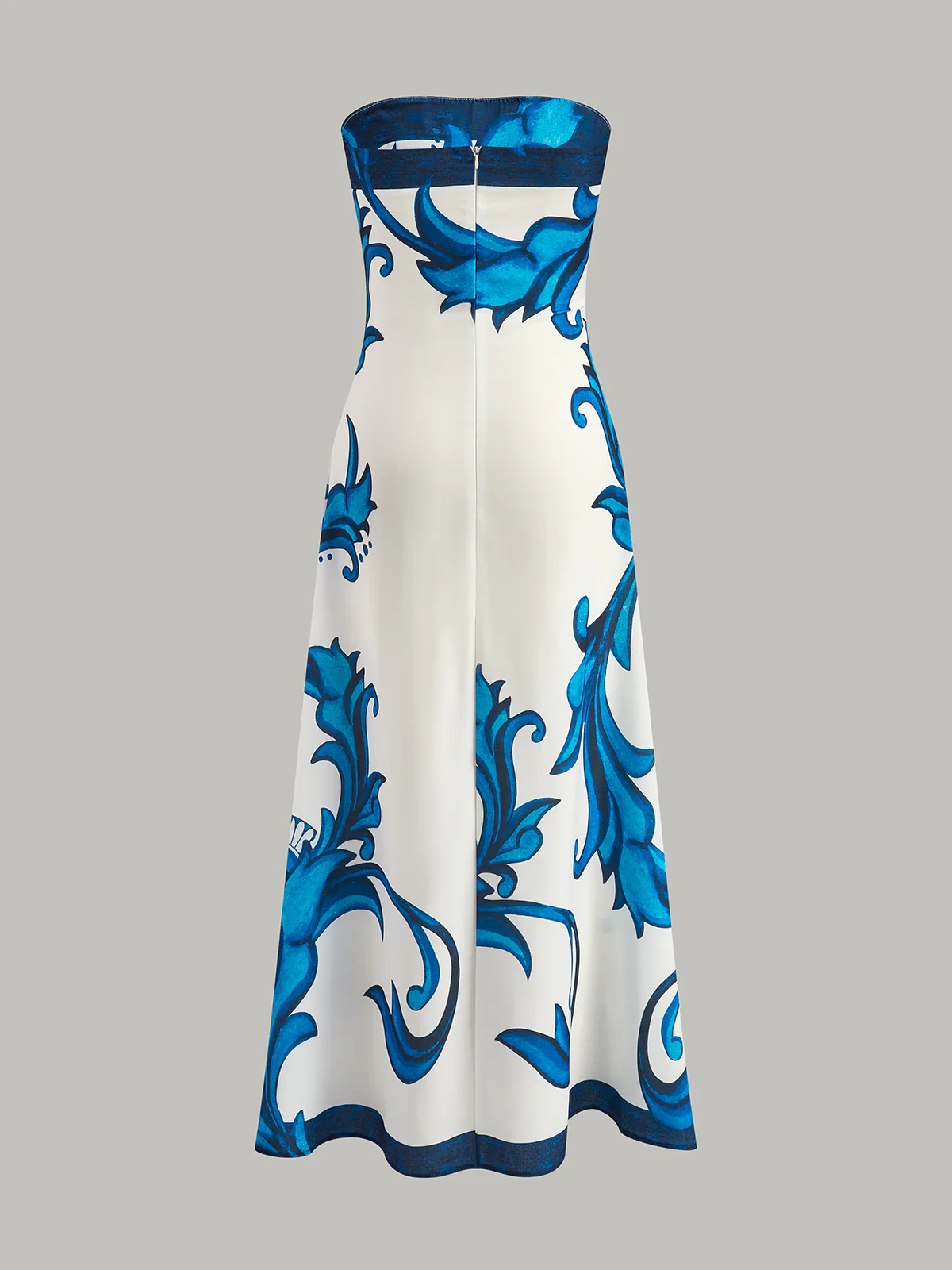 Strapless Floral Print Maxi Dress - Image 2