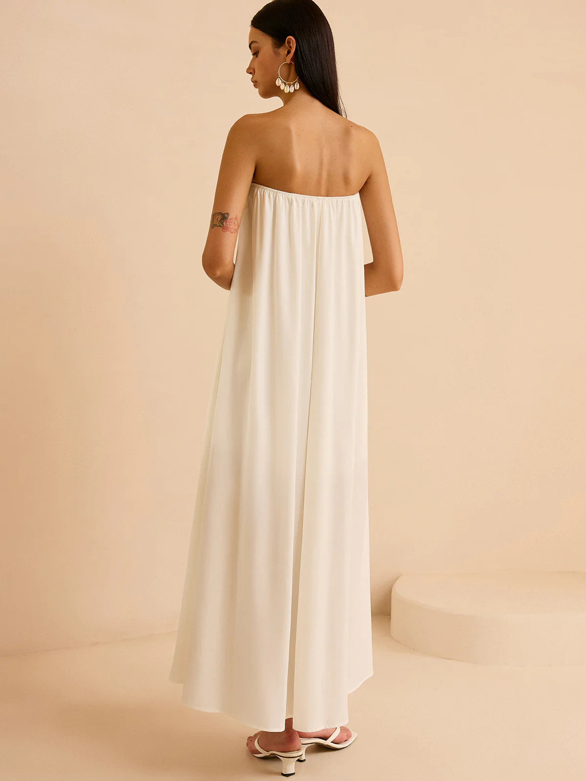 Strapless Floral Print Maxi Dress - Image 6