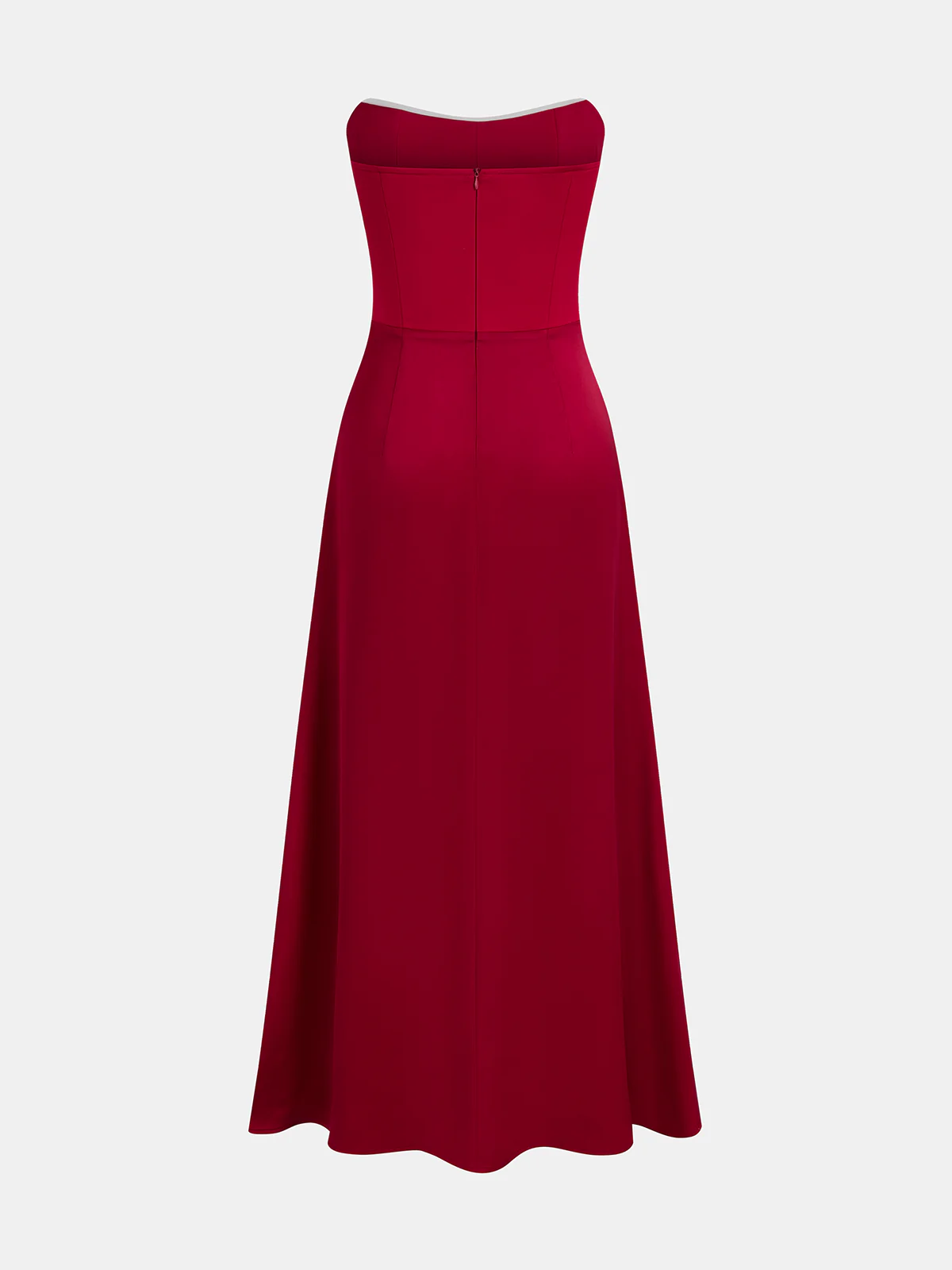 Strapless Satin Maxi Dress - Image 3