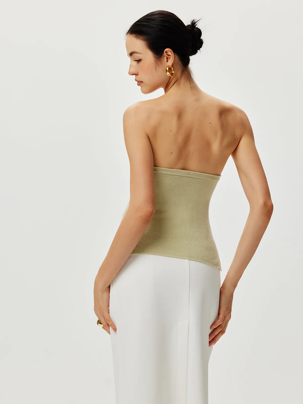 Strapless Split Pearl Sweater Vest - Image 6
