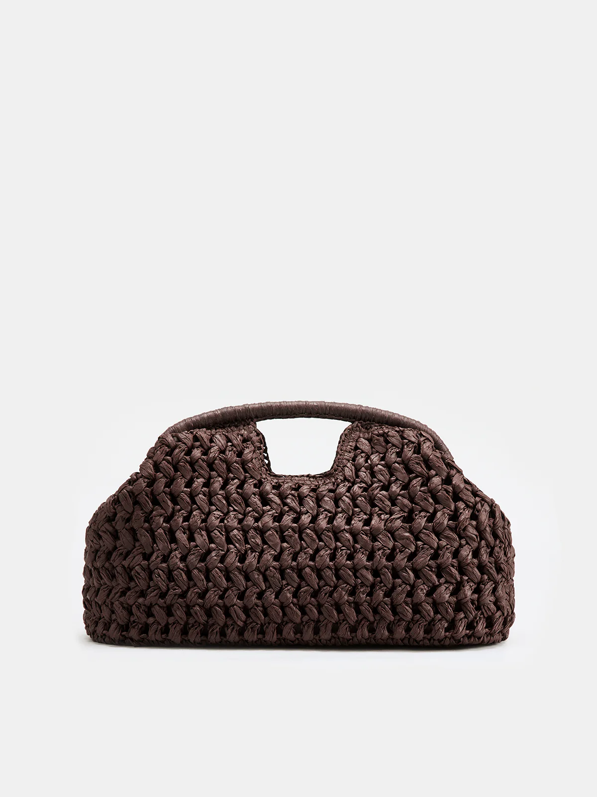 Straw Woven Cloud Clutch Bag - Image 2