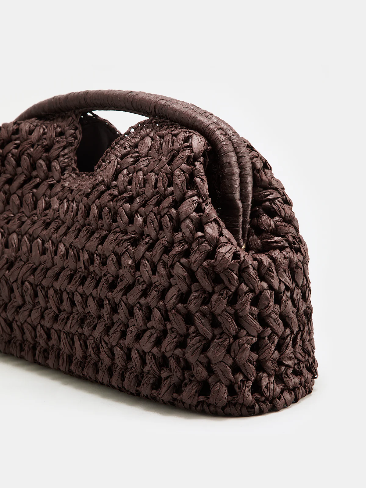Straw Woven Cloud Clutch Bag - Image 4