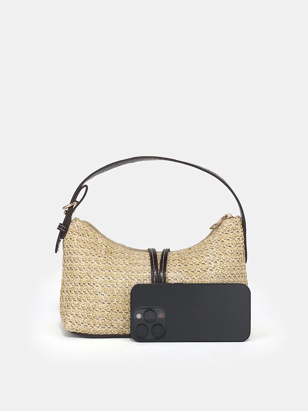 Straw Woven Hobo Handbag - Image 2