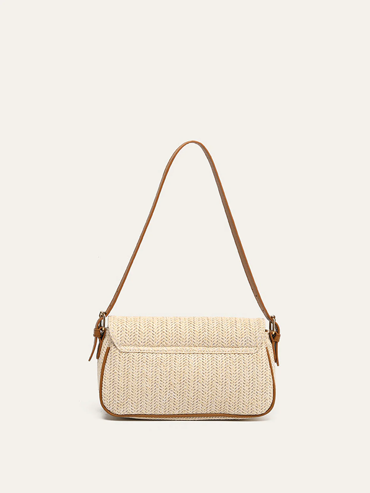 Straw Woven Shoulder Bag - Image 4