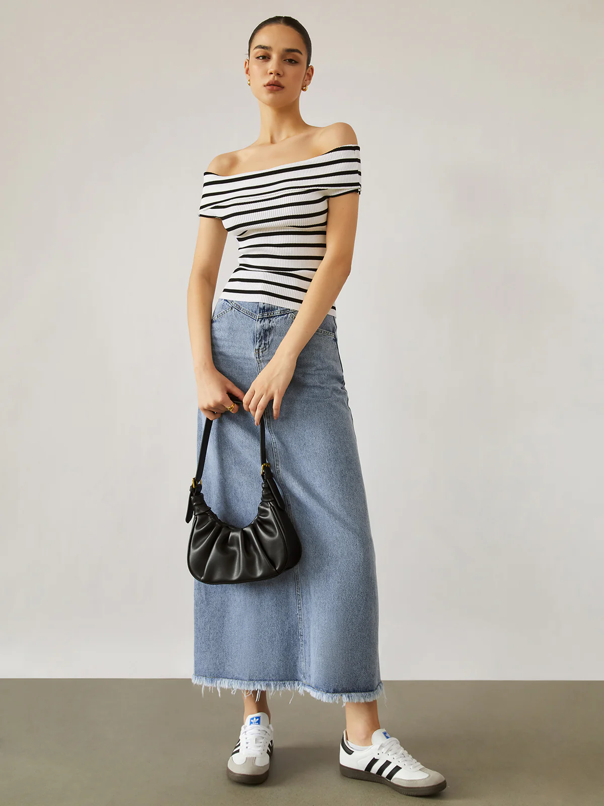 Stripe Off Shoulder Top - Image 4