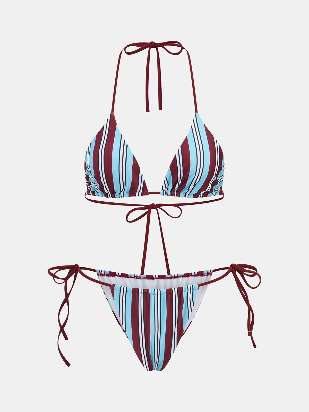 Stripe Triangle Bikini Set - Image 2
